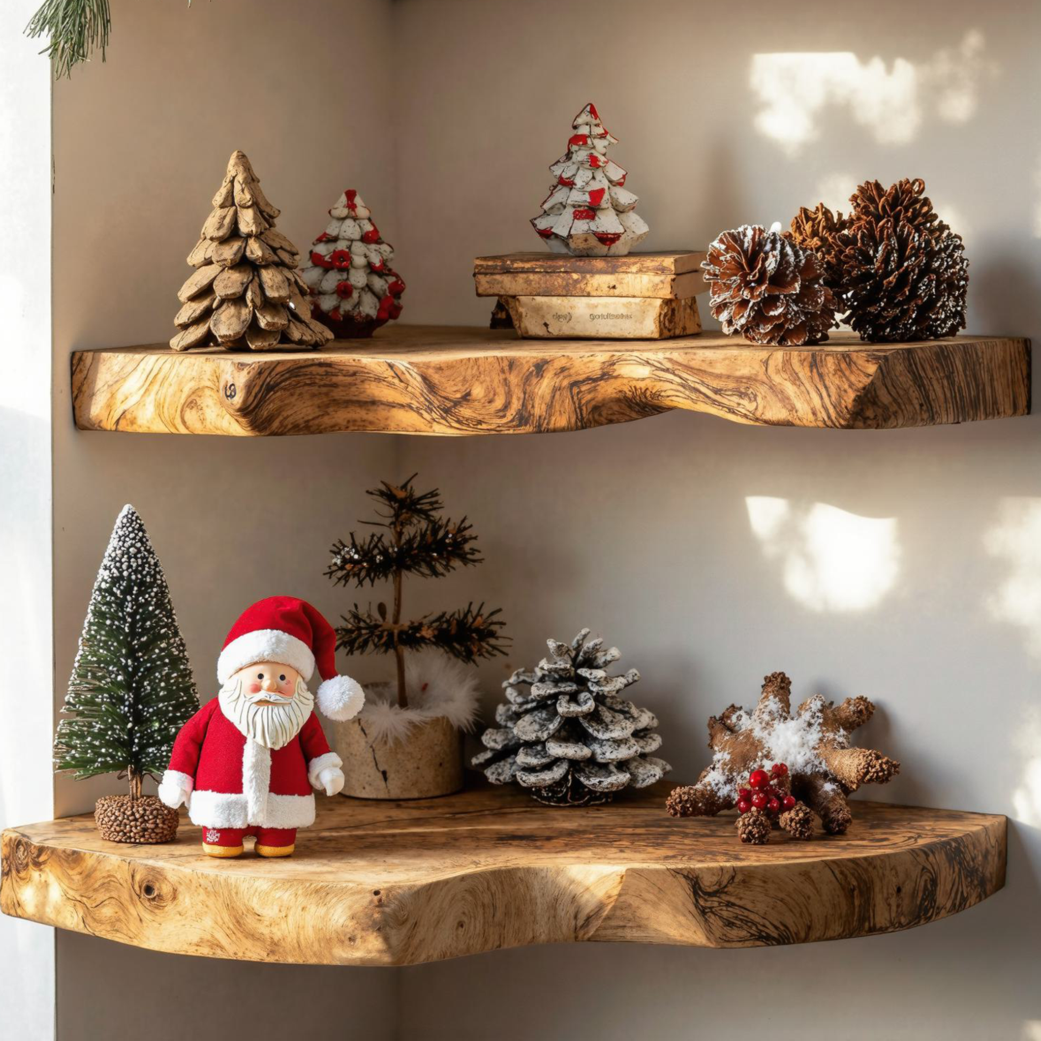 Rustic Corner Shelves Floating Corner Shelf SILDTCN024