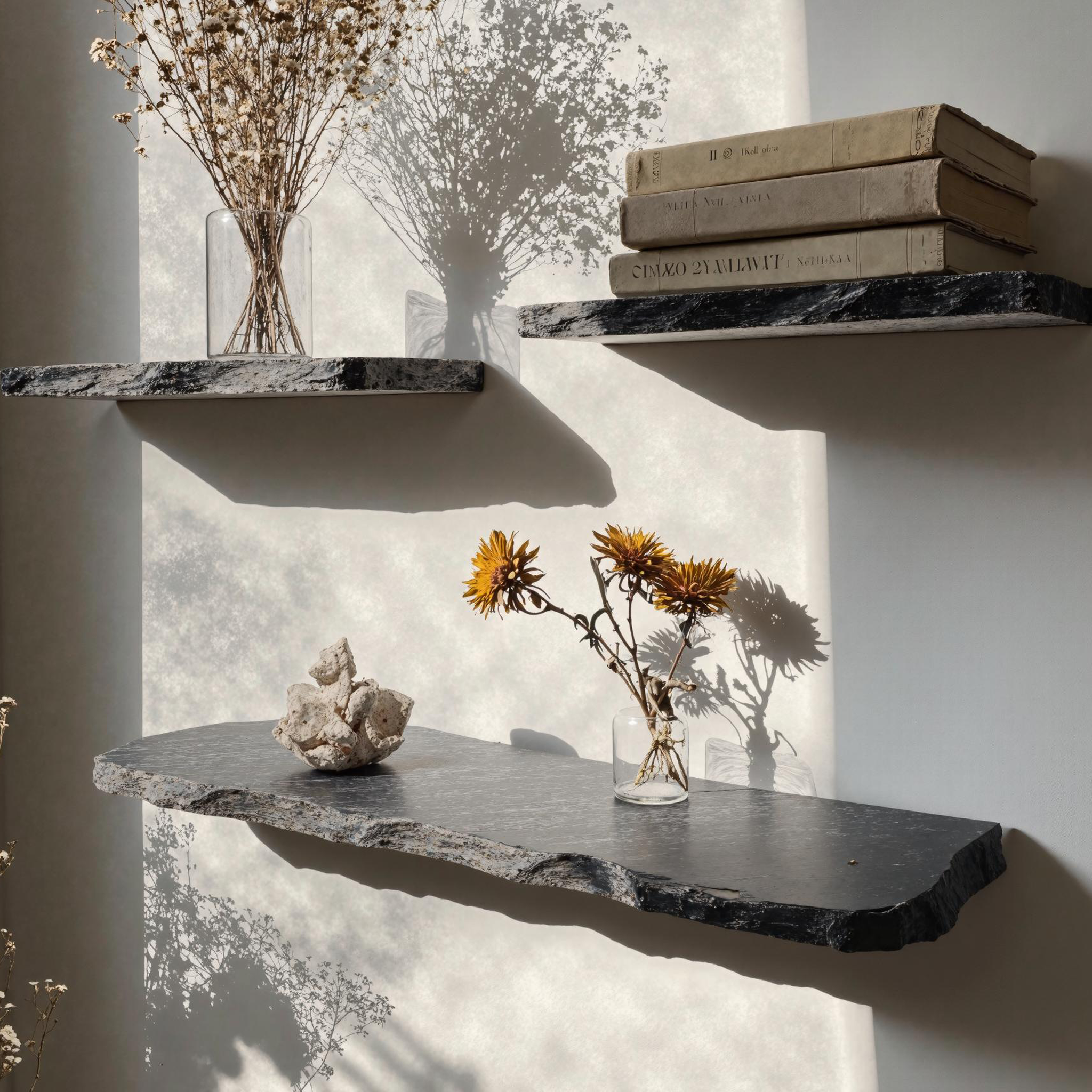 Unique Live Edge Floating Shelf For Books And Decorations SILDTFL151