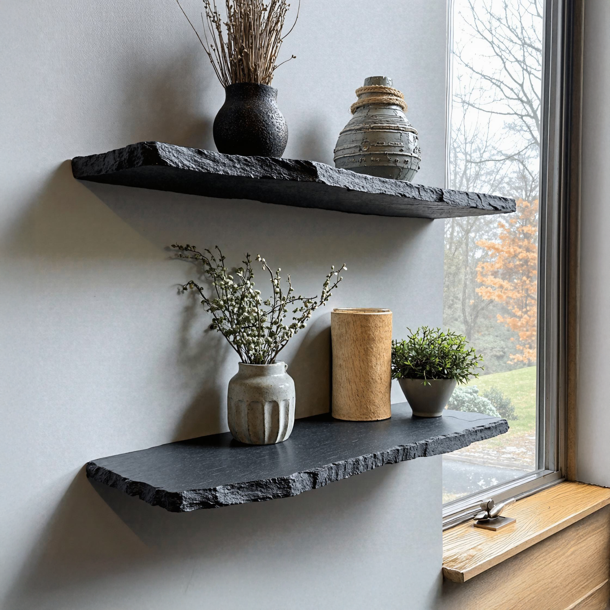 Wall-Mounted Shelving Black Wall Shelf Decorations SILDTFL123