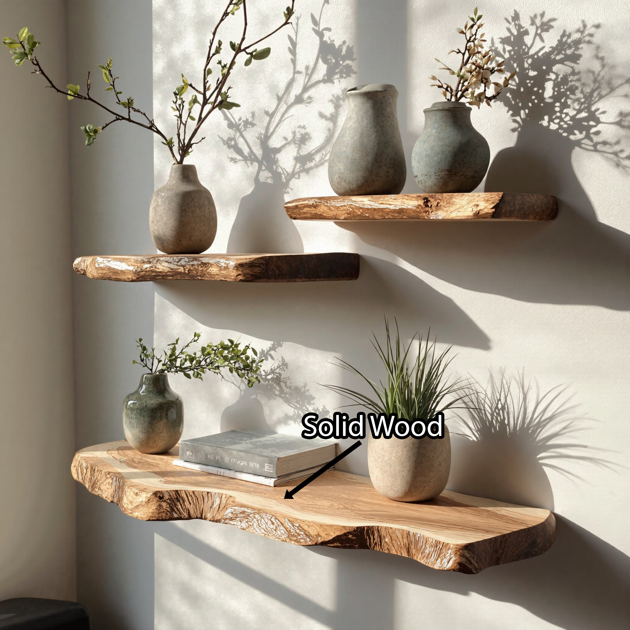 Handcrafted Wall Shelf Floating Edge Shelf Home Decor SILDTFL118