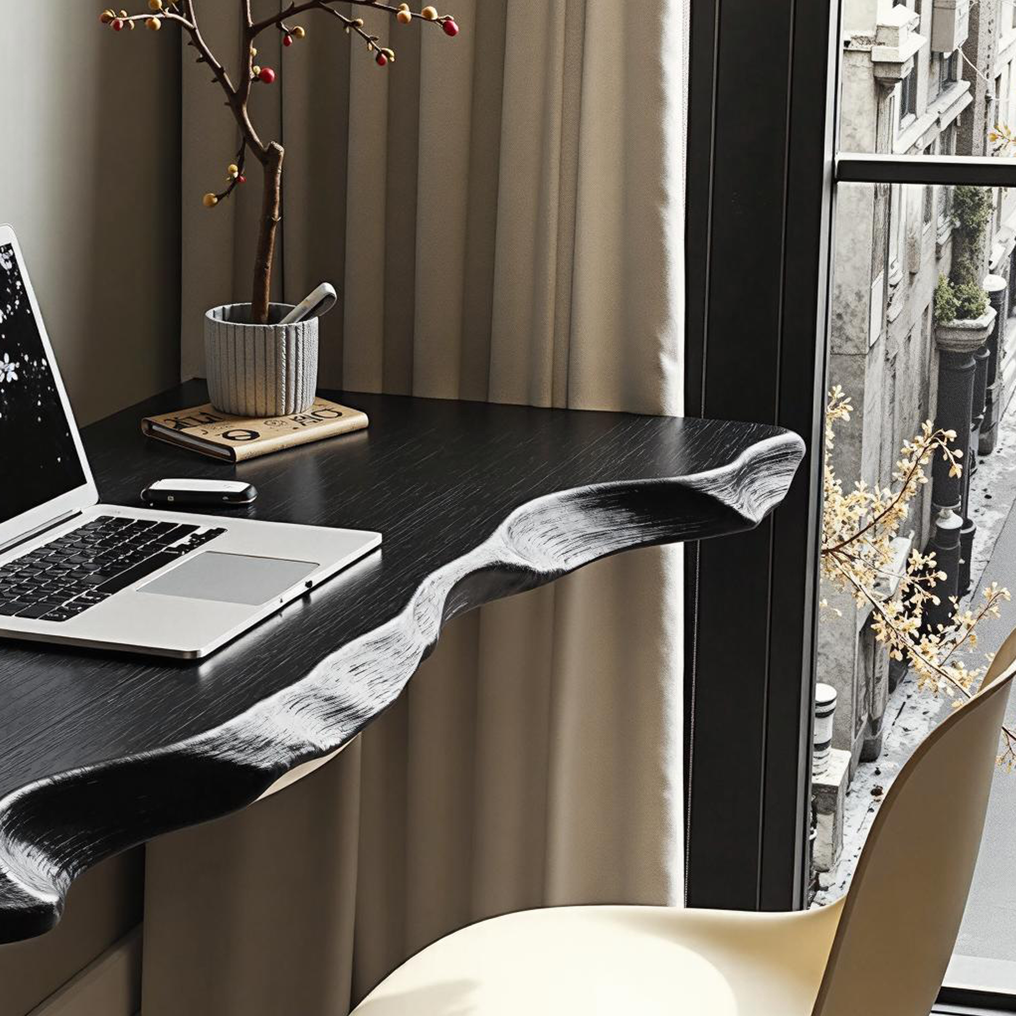 Vintage Wooden Floating Table For Home Interior Styling SILDTFLD008