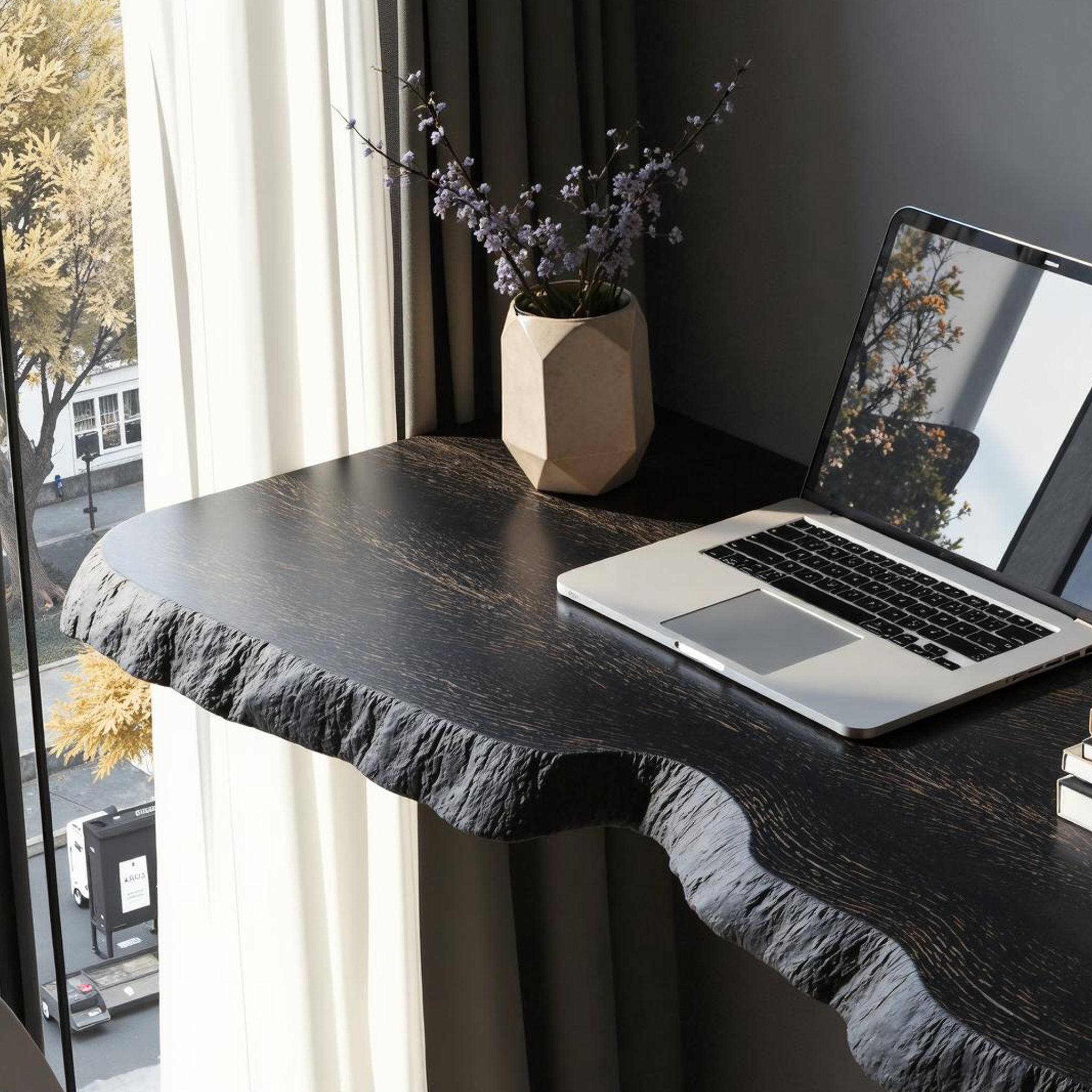 Vintage Solid Wood Floating Desk For Bedroom Decor SILDTFLD004