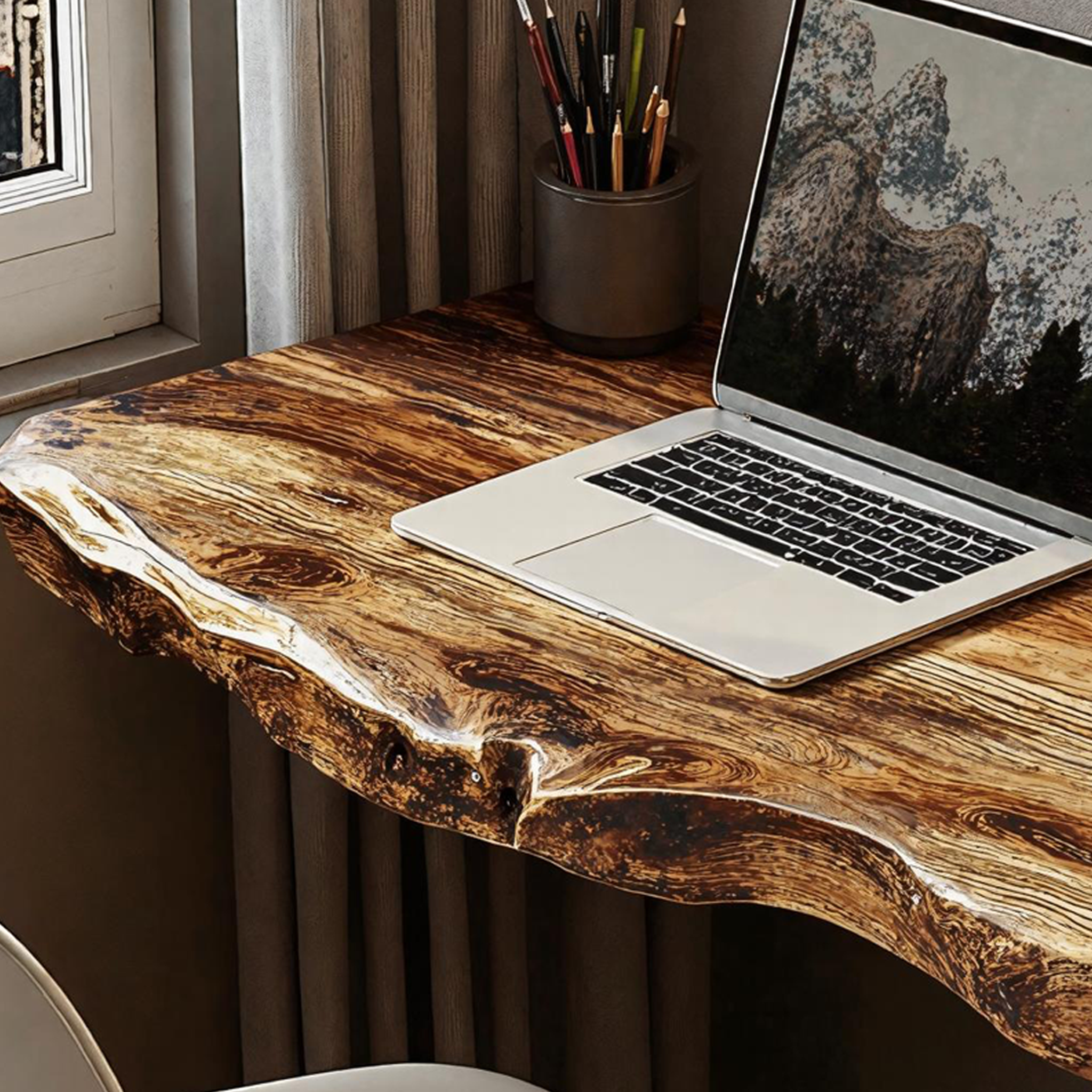 Farmhouse Solid Wood Floating Desk For Nature Inspired Home Styling SILDTFLD015
