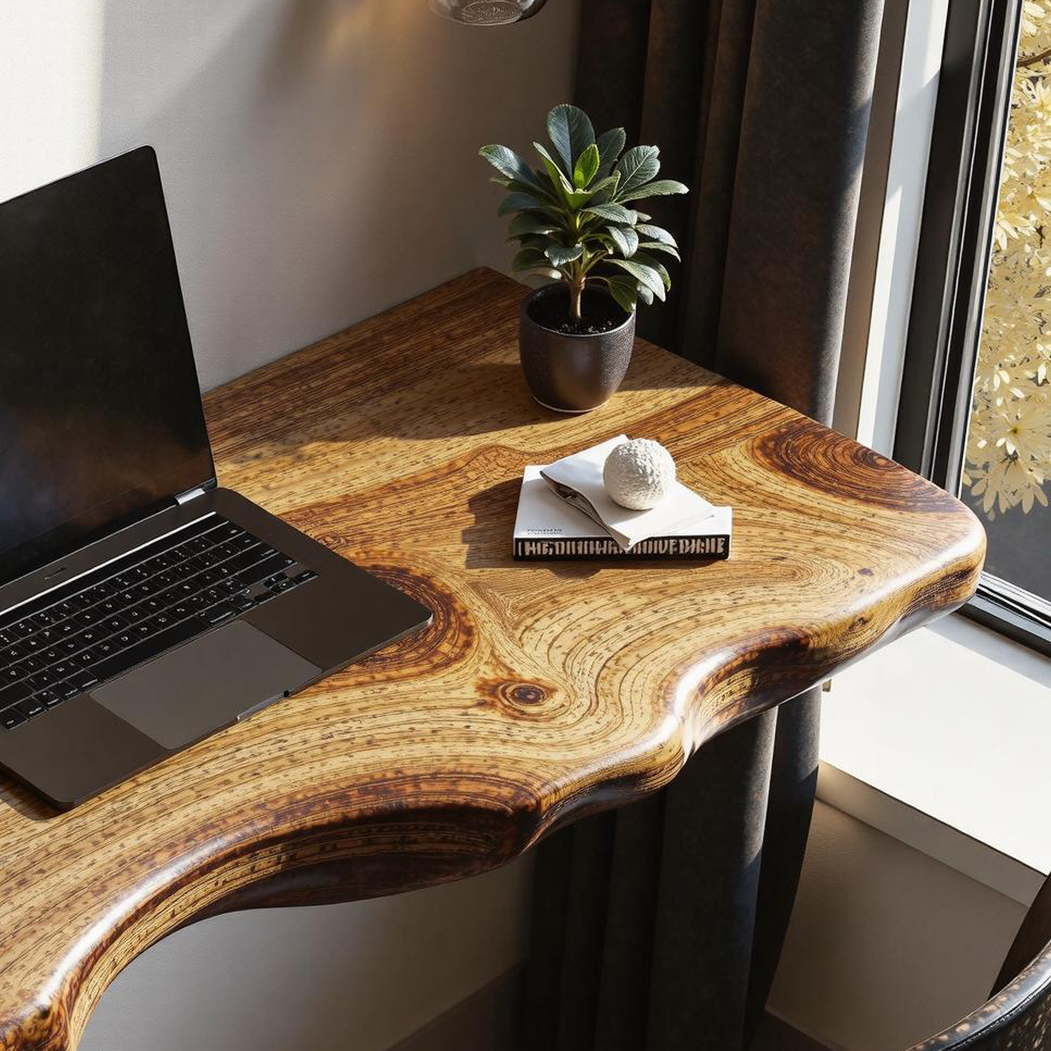 Rustic Solid Wood Floating Desk For Bedroom Furniture SILDTFLD002