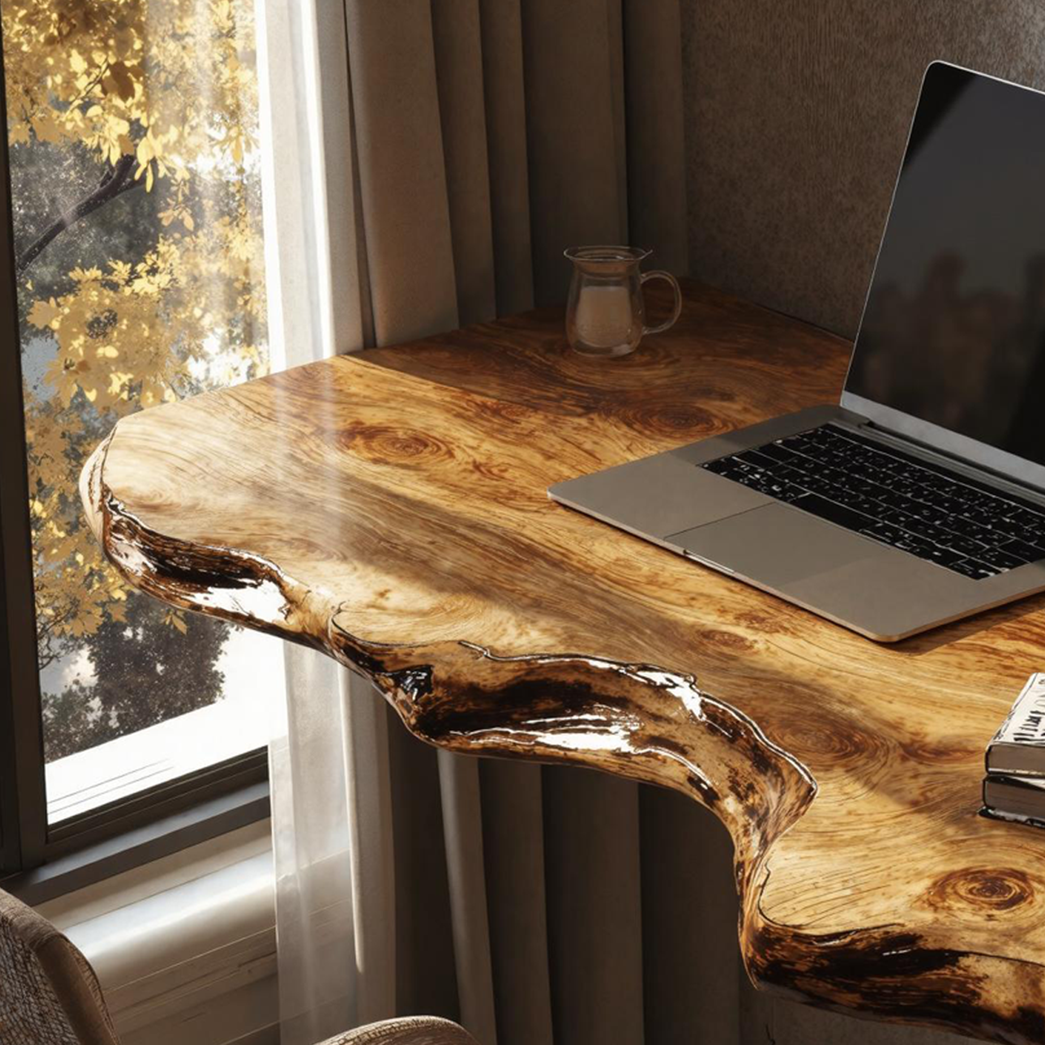 Rustic Wooden Floating Table For Harmonious Bedroom Furnishing SILDTFLD018