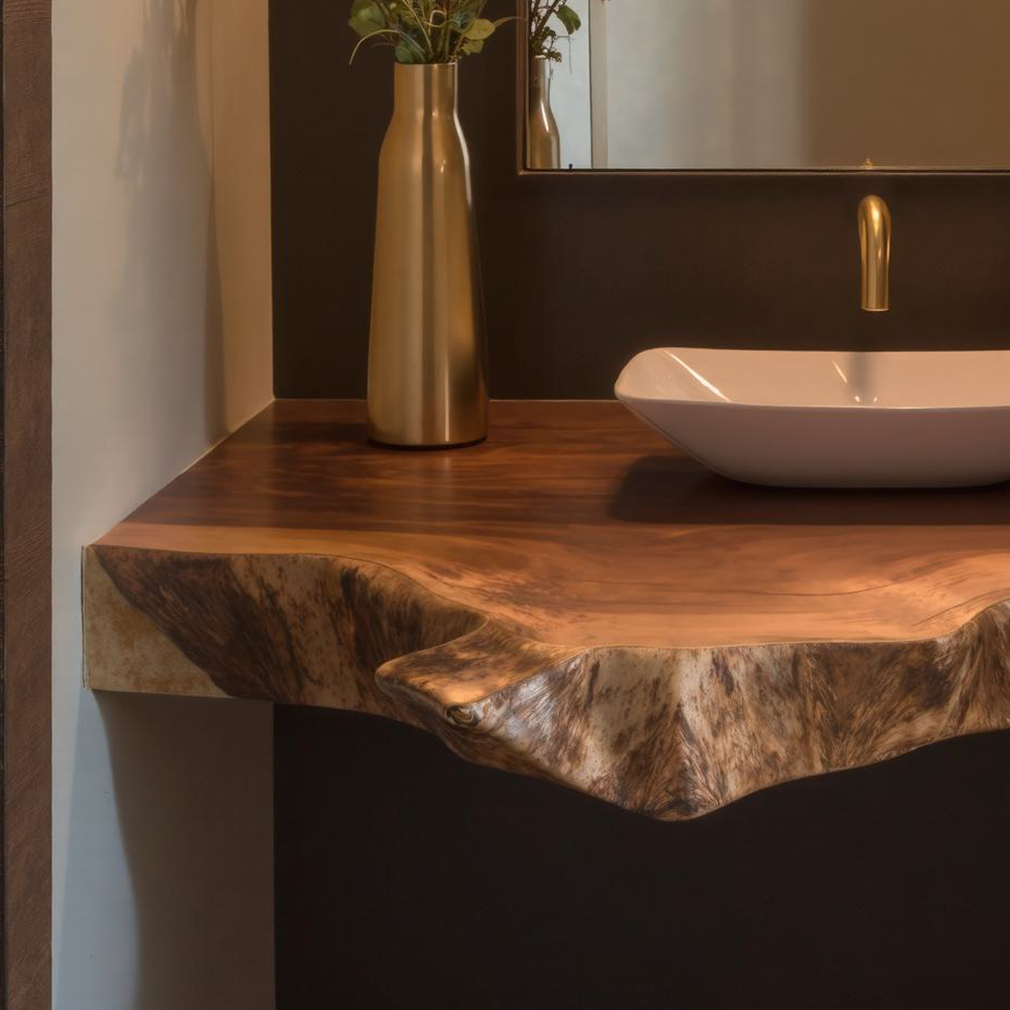 Custom Handcrafted Floating Vanity Shelf For Unique Bathrooms SILDTBRV128