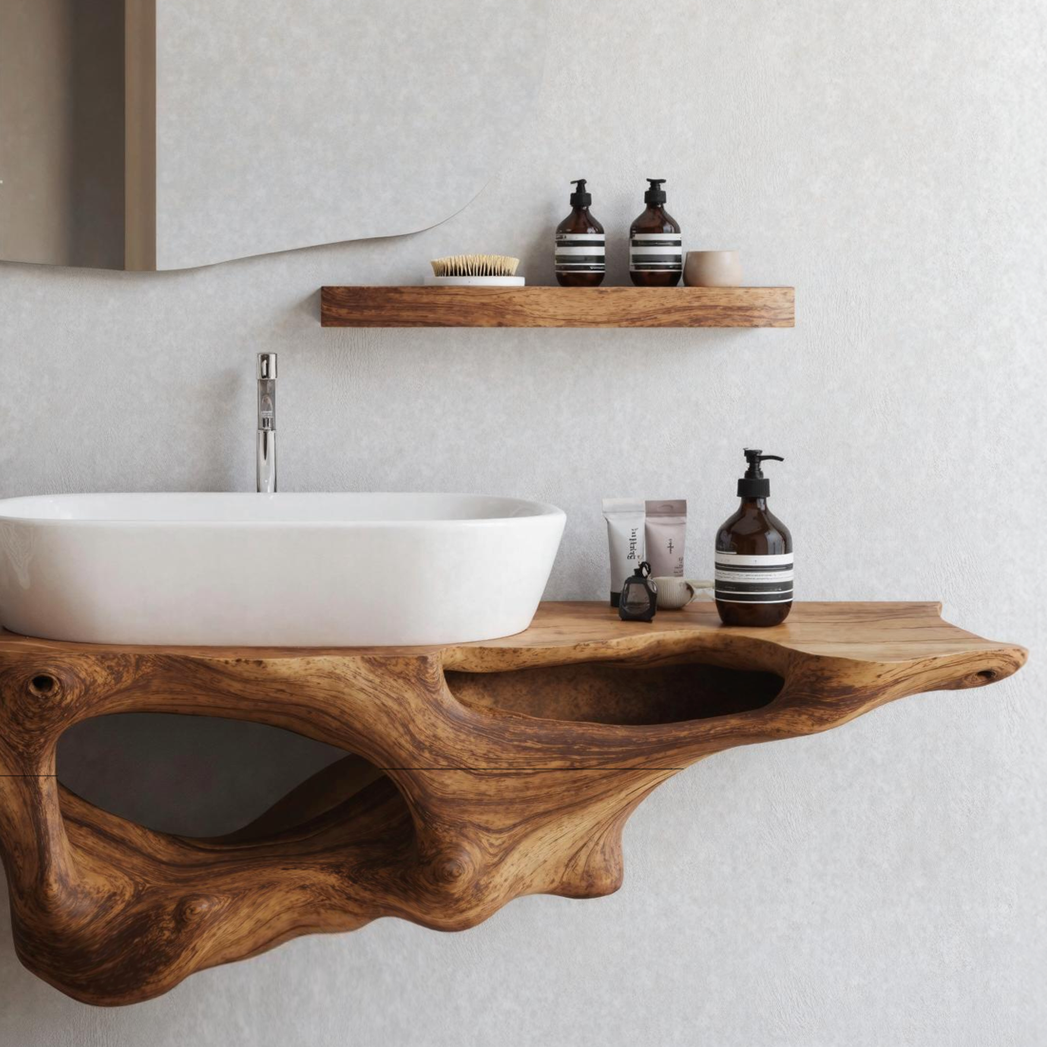 Farmhouse Solid Wood Vanity Unique Bathroom Design SILDTTRBAS001
