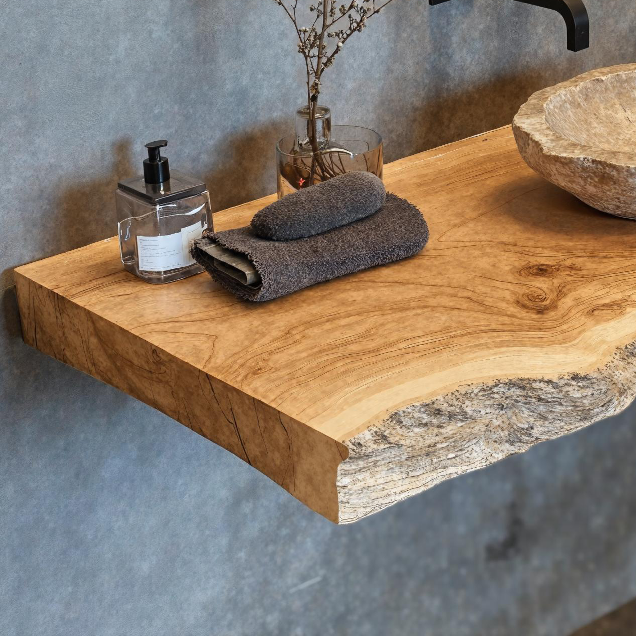 Customizable Floating Shelf For Bathroom Vanity Organization SILDTBRV182