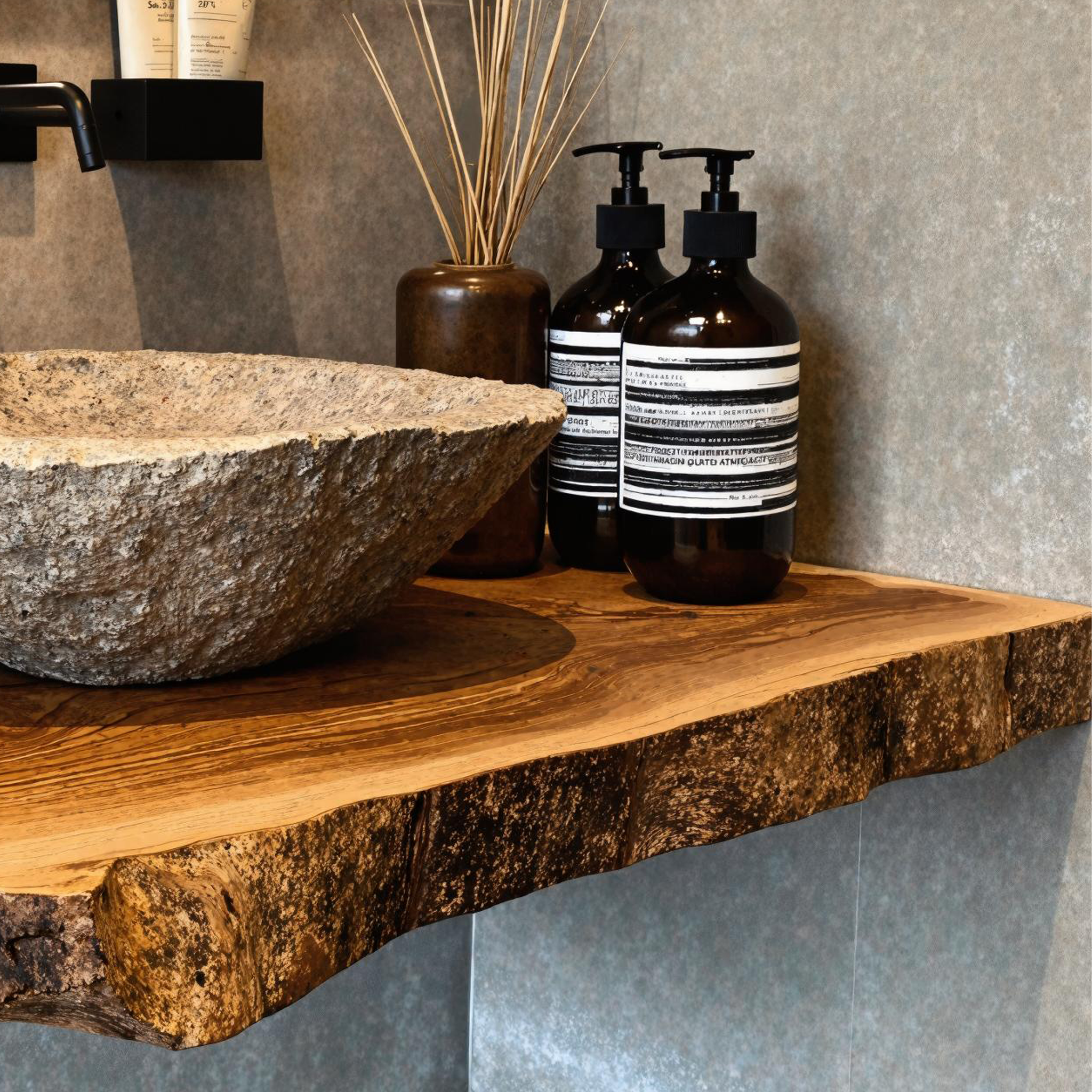 Wooden Floating Vanity Shelf For Bathroom Storage And Display SILDTBRV184