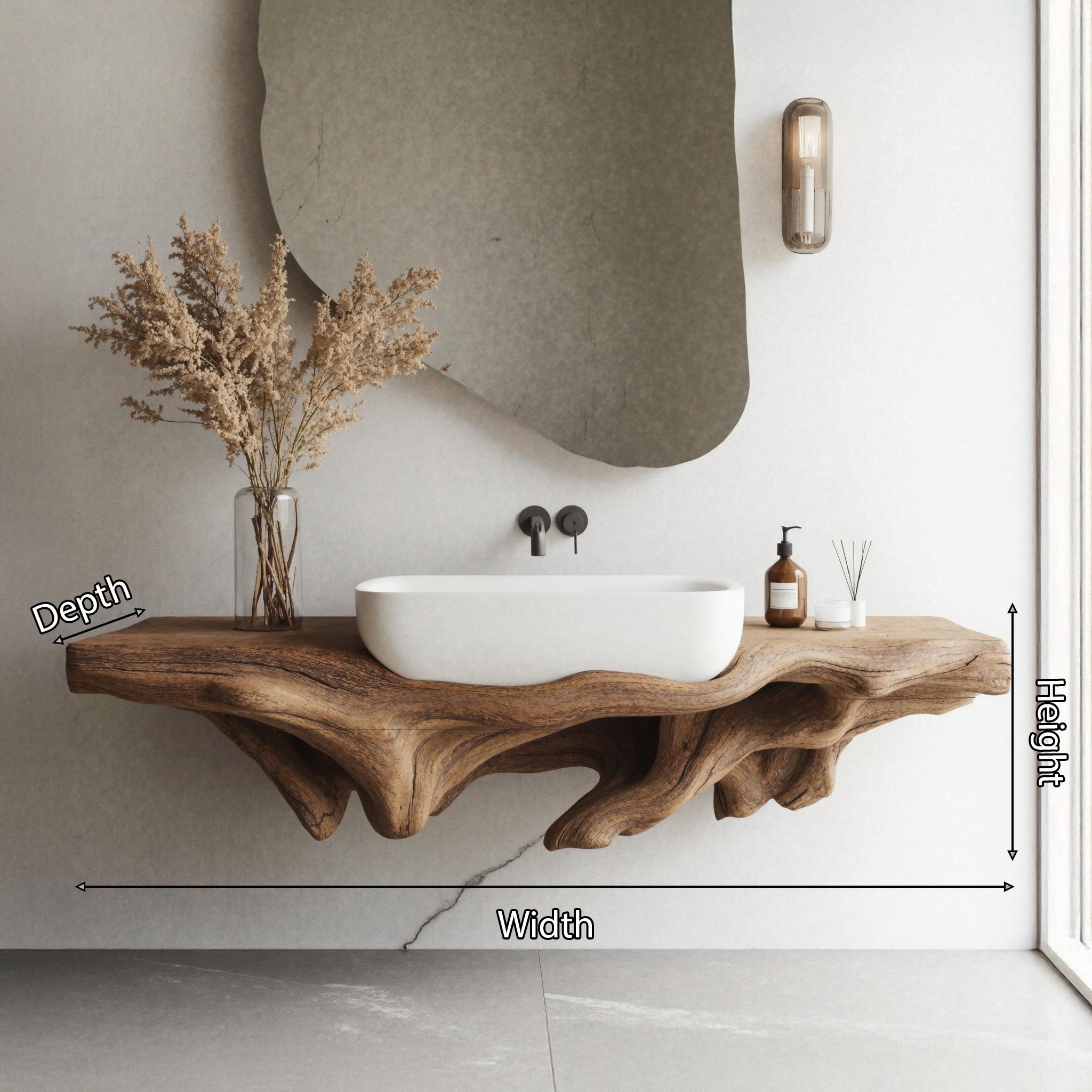 Farmhouse Bathroom Shelf Wall Mount For Storage SILDTTNBAS004