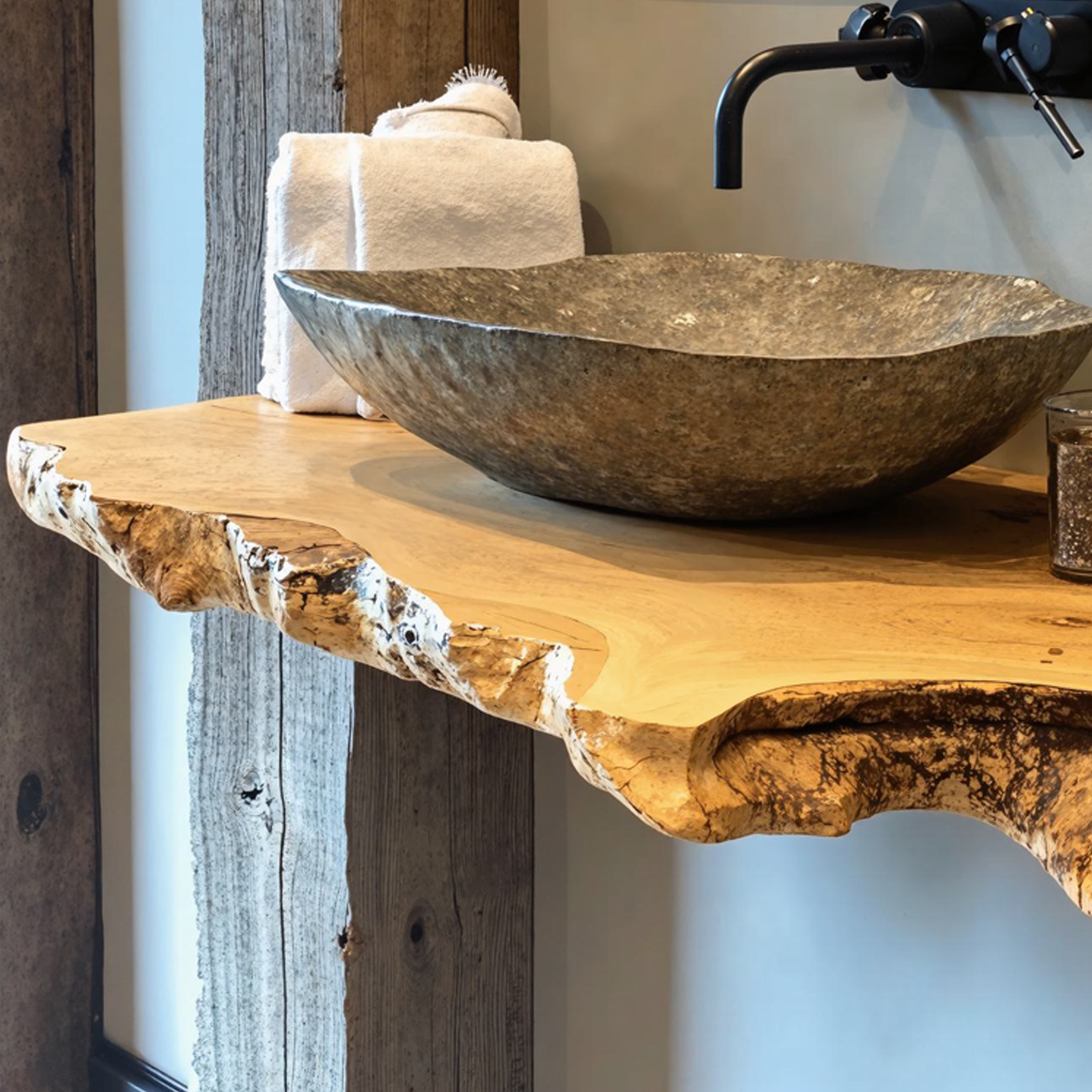 Rustic Floating Bathroom Vanity Shelf SILDTBRV042