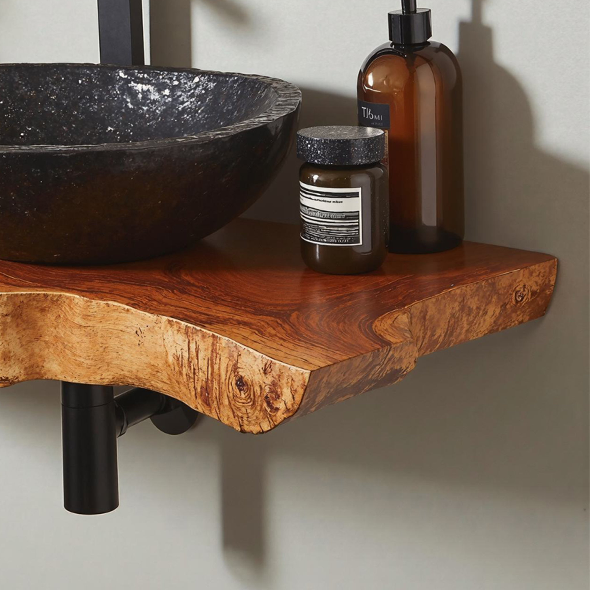 Floating Edge Bathroom Wood Shelf SILDTBRV041