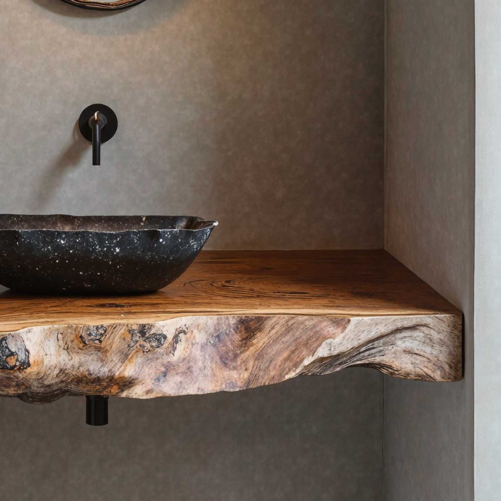 Custom Bathroom Floating Shelf For Rustic Vanity Styles SILDTBRV123