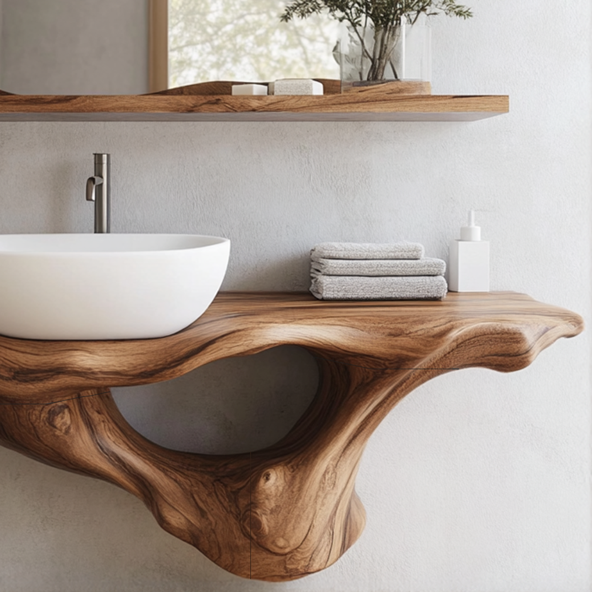 Handcrafted Live Edge Bathroom Vanity Premium Furniture SILDTTRBAS003