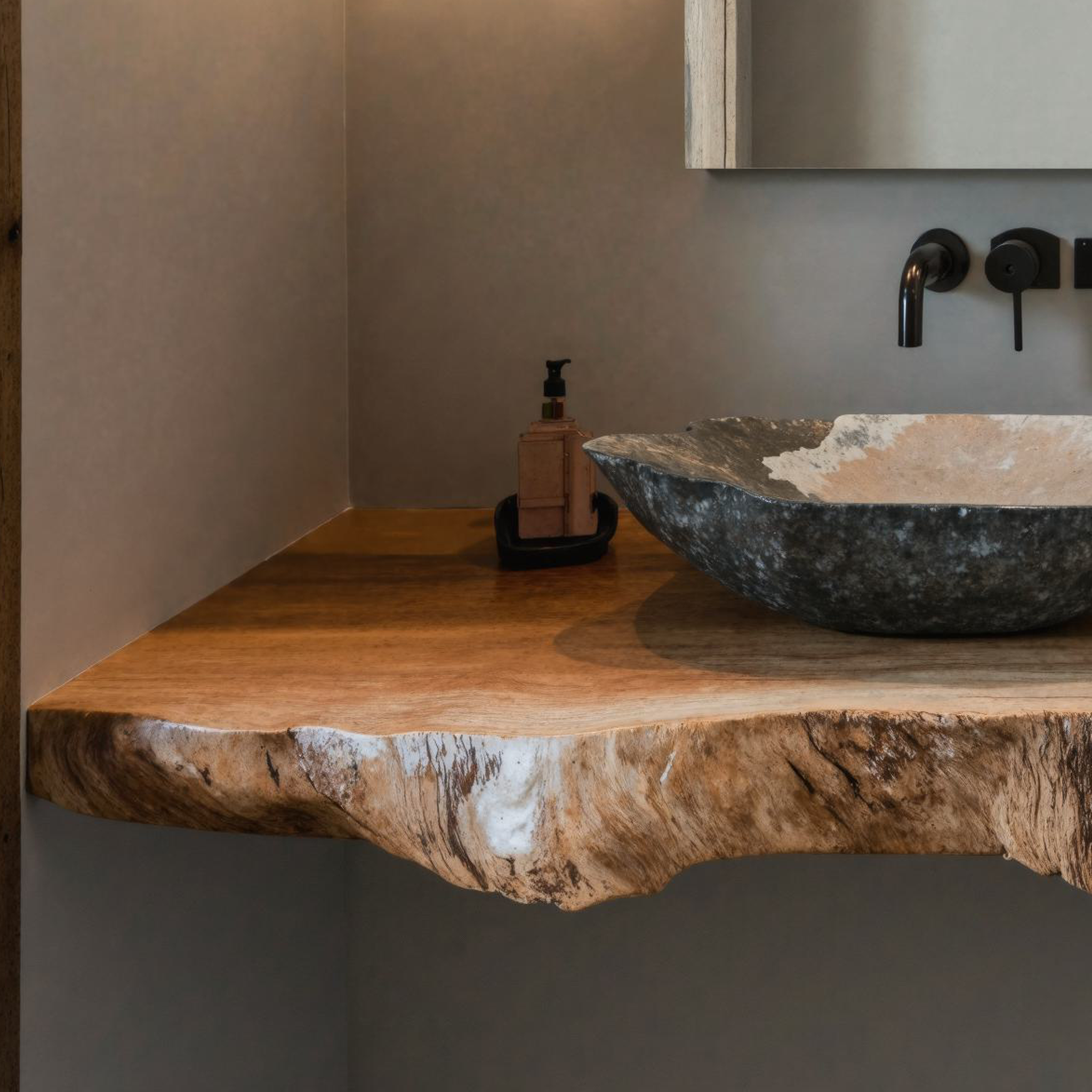 Farmhouse Wooden Bathroom Vanity Shelf For Any Rustic Home SILDTBRV118