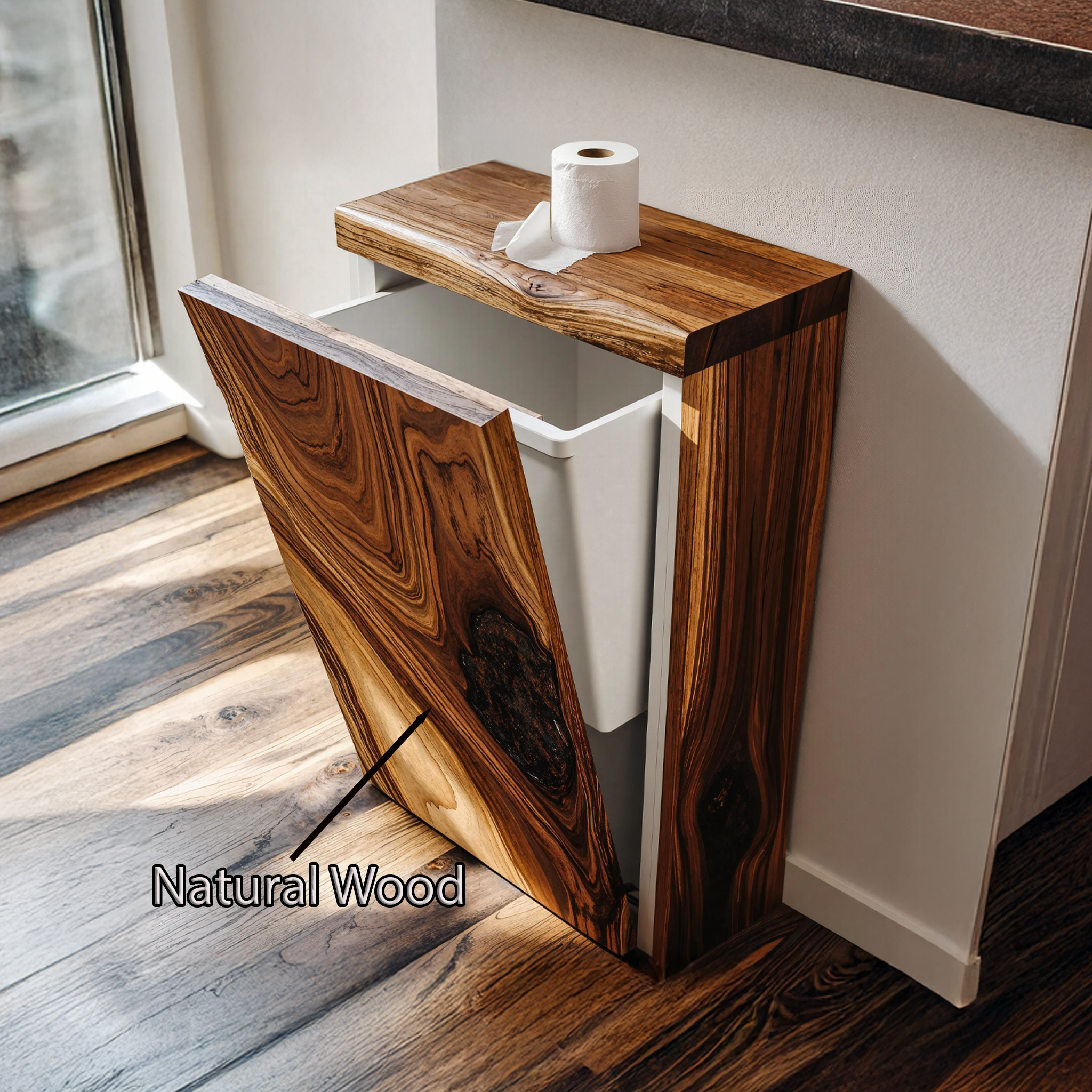 Tilt Out Recycling Bin Furniture Farmhouse Style For Kitchen SILDTTRB008