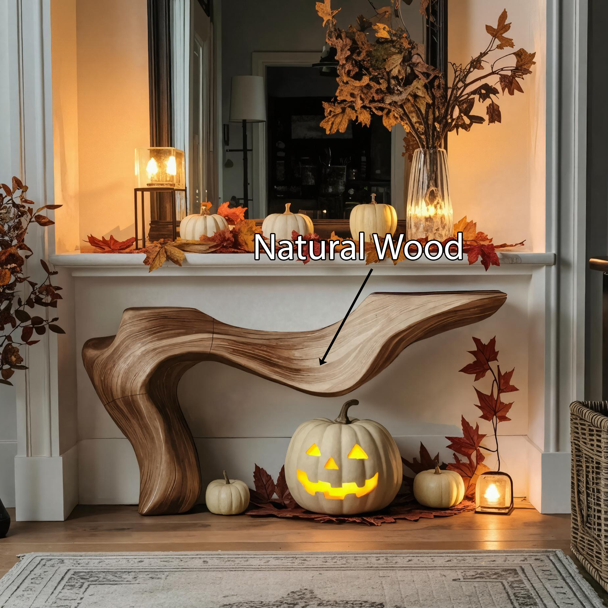 Modern Live Edge Coffee Table For Furniture Decor Halloween Decoration SILDTTNHCS005