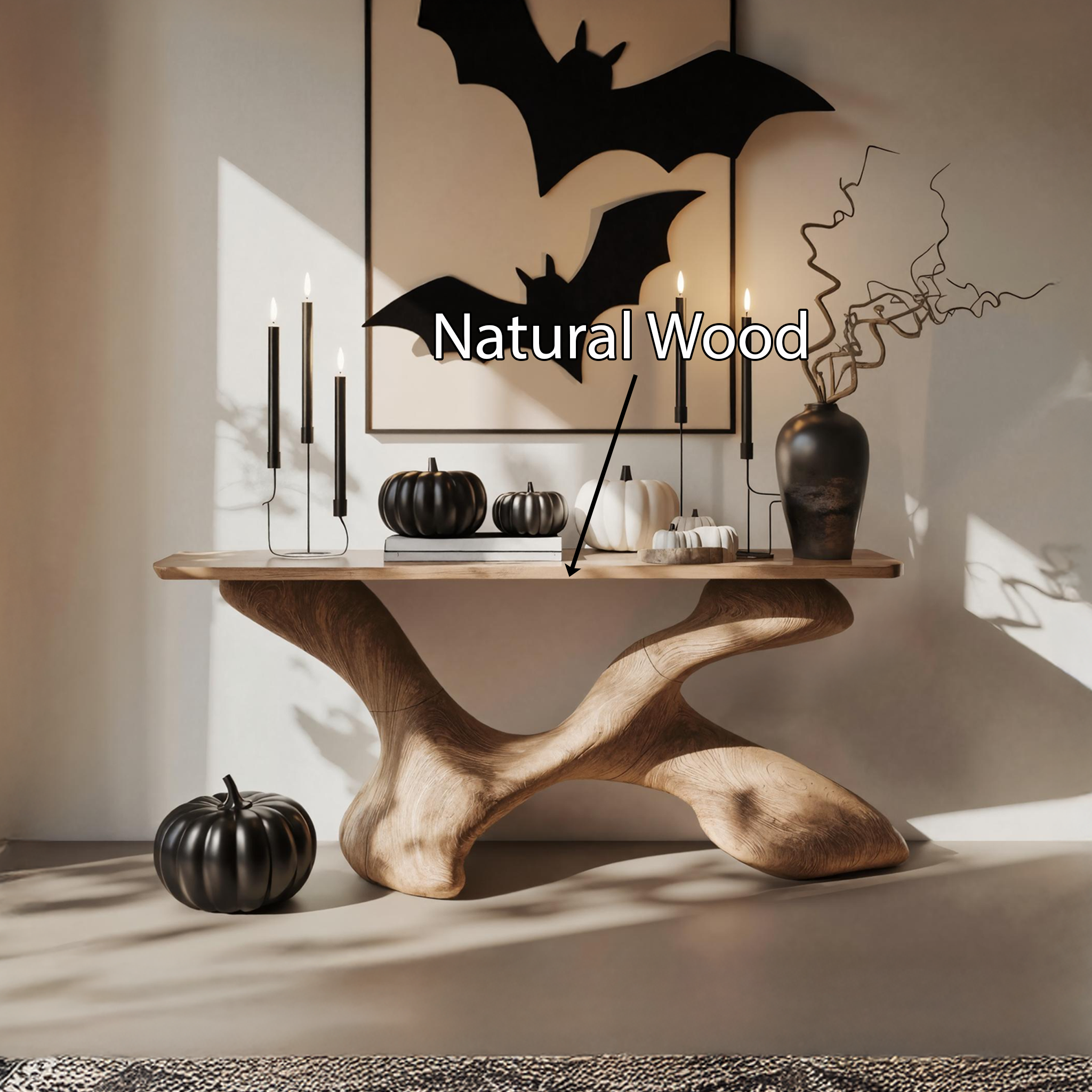 Modern Solid Wood Coffee Table For Living Room Halloween Furniture Decor SILDTTNHCS001