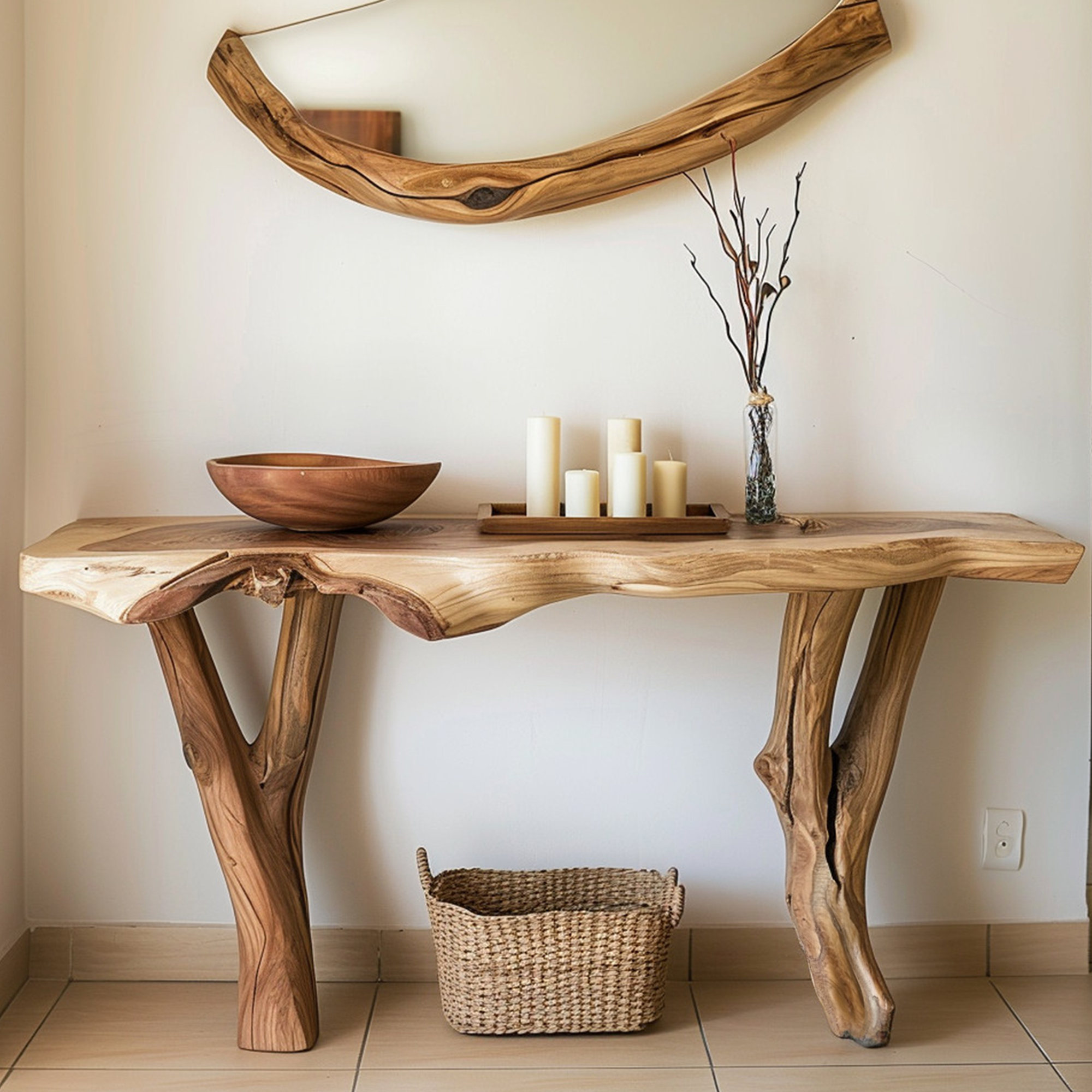 Narrow Console Table Hallway Table SINLCS006
