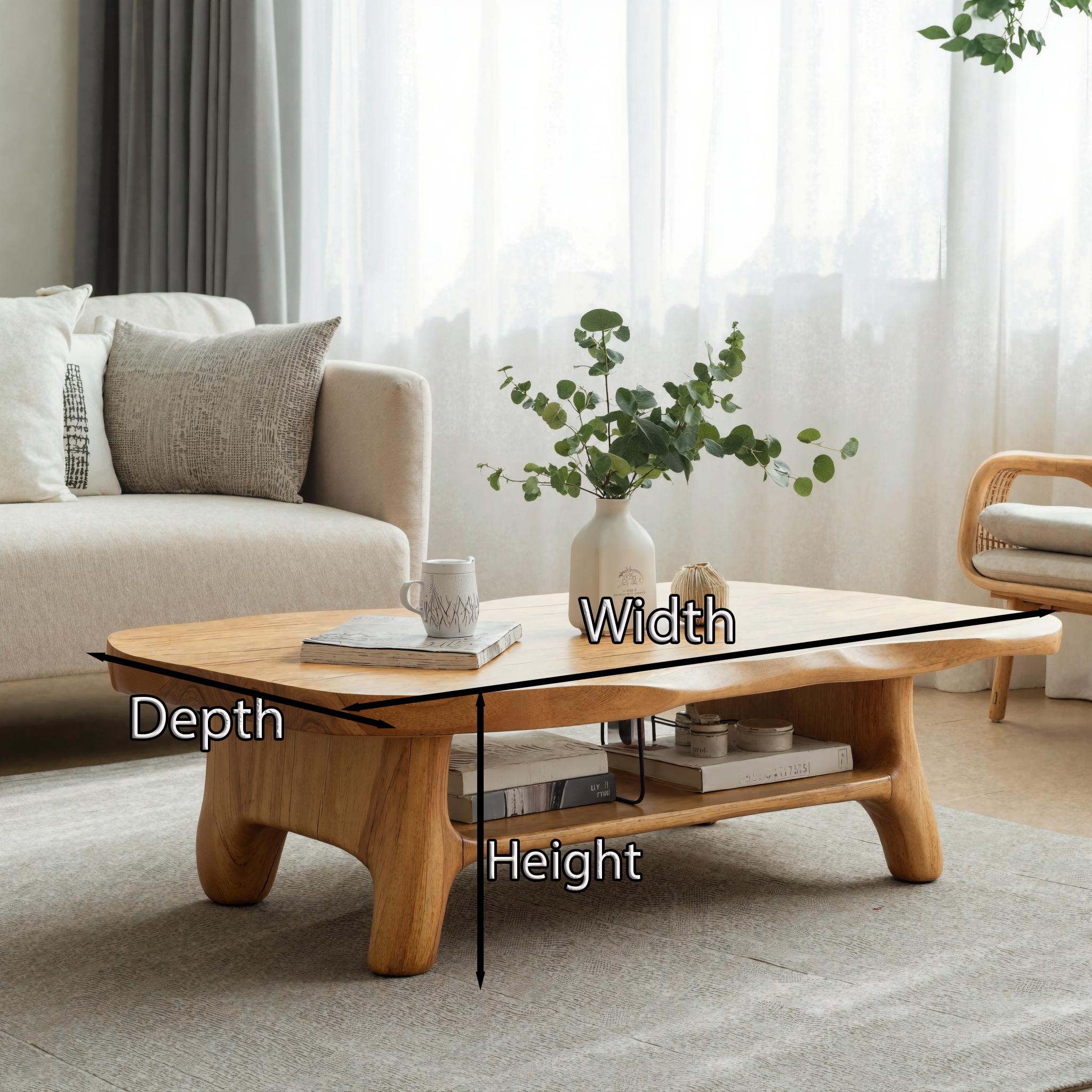 Rustic Wooden Coffee Table For Cozy Living Room Style SILDTCF137