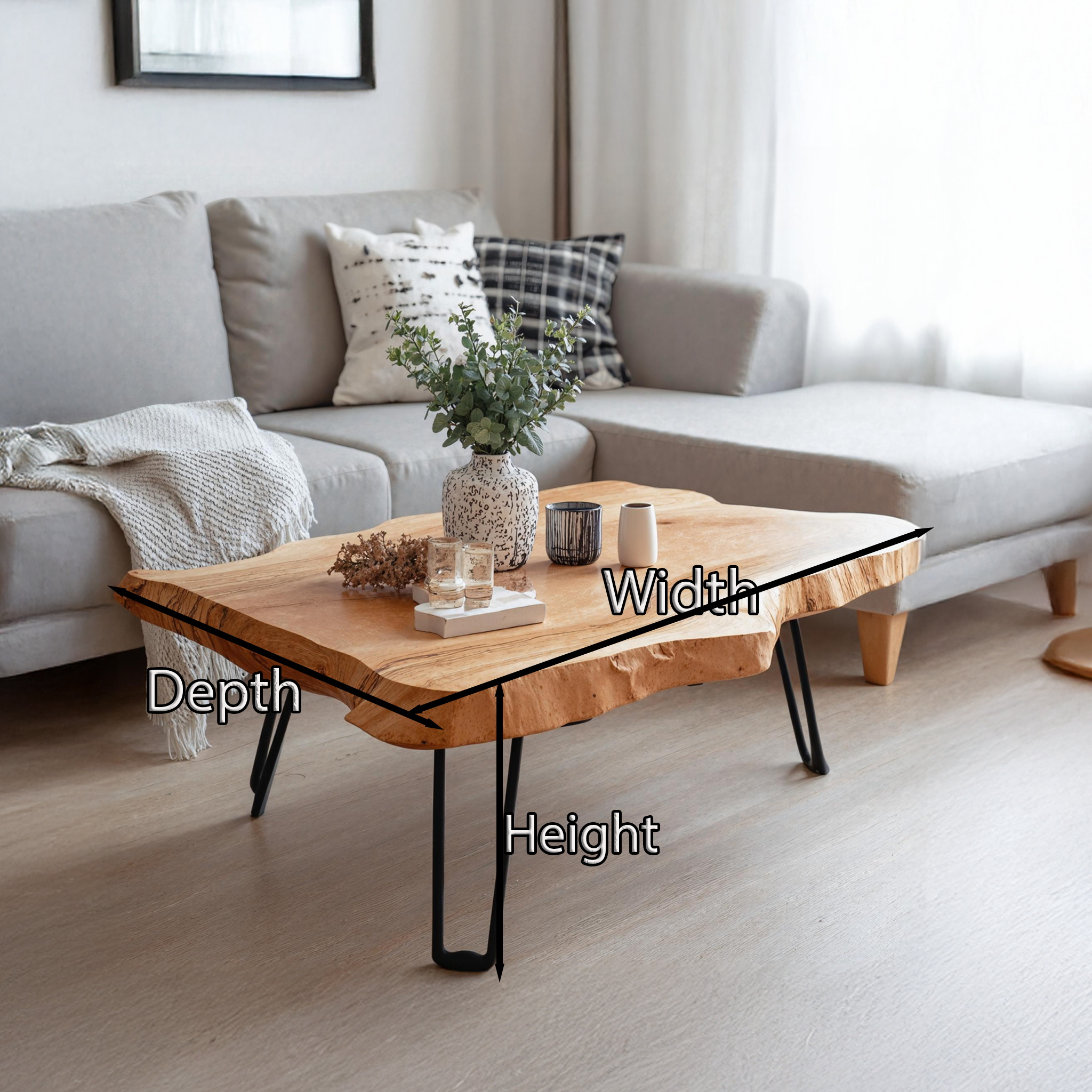 Rustic Solid Wood Coffee Table For Entryway Design SILDTCF134