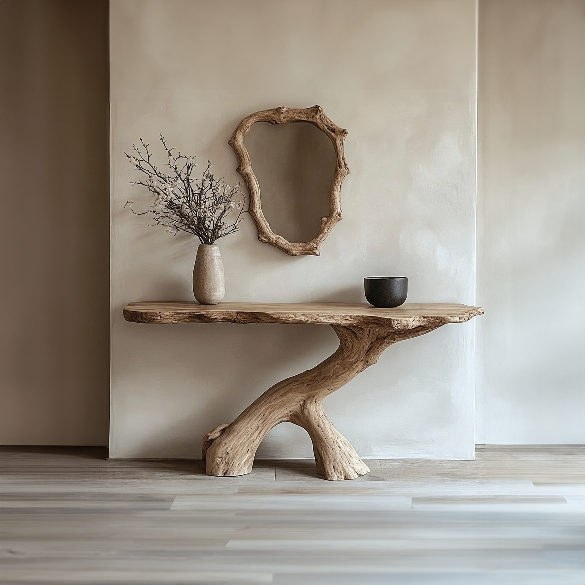 Wood Console Table Rustic Narrow Decor Home Gift SINLCS049