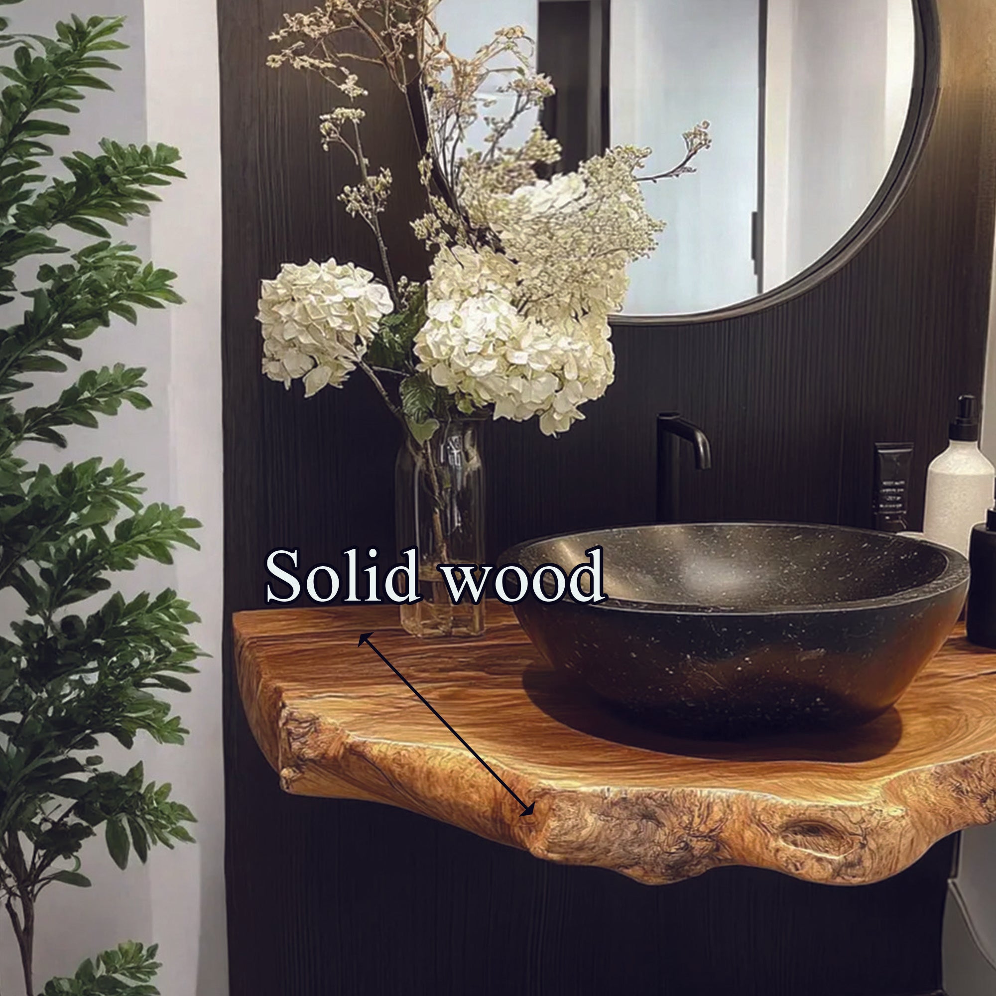 Vintage Wooden Washbasin Stand Guest Room SINLBRV050