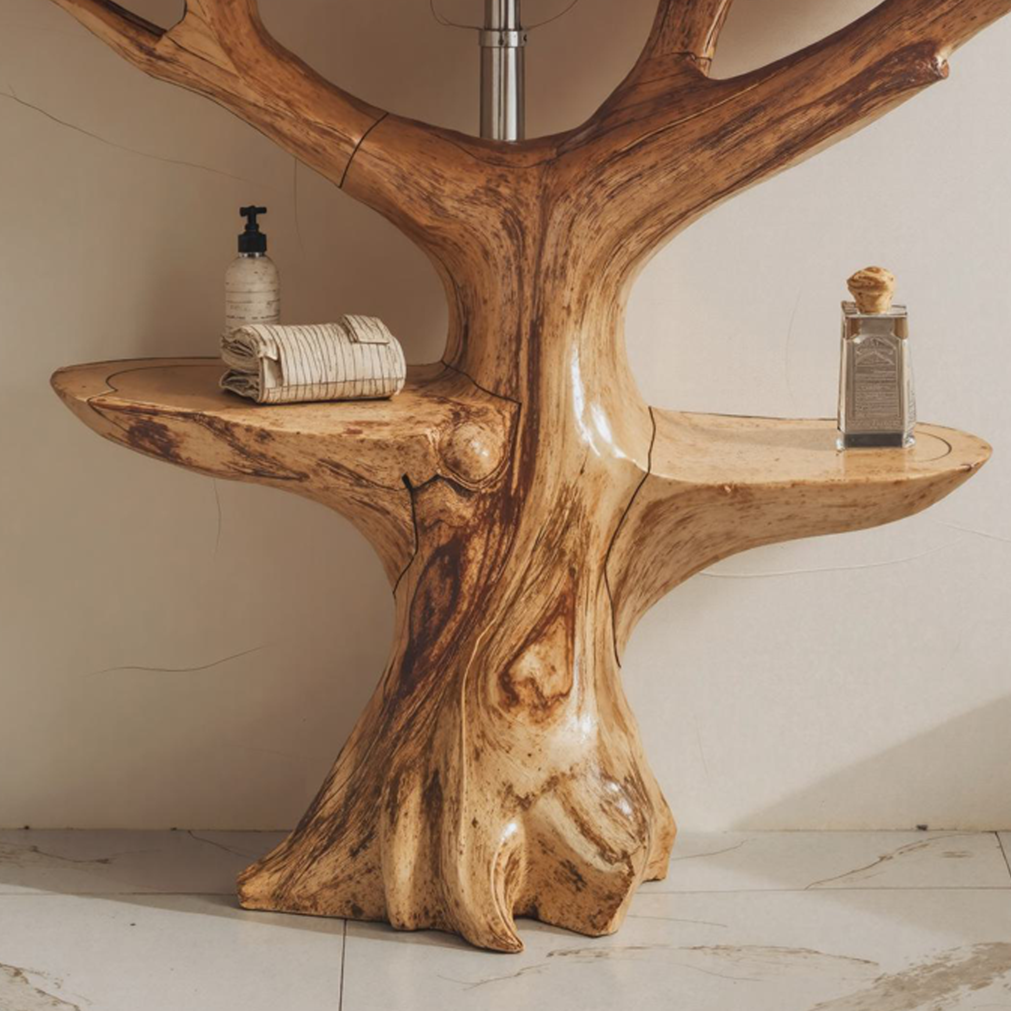 Handcrafted Wood Vanity Bathroom SILDTBRV007