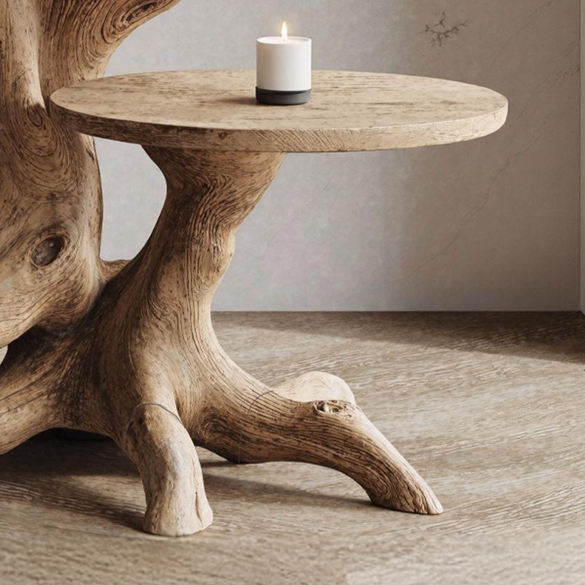Mid Century Solid Wood End Table For Living Room SILDTTNEN009