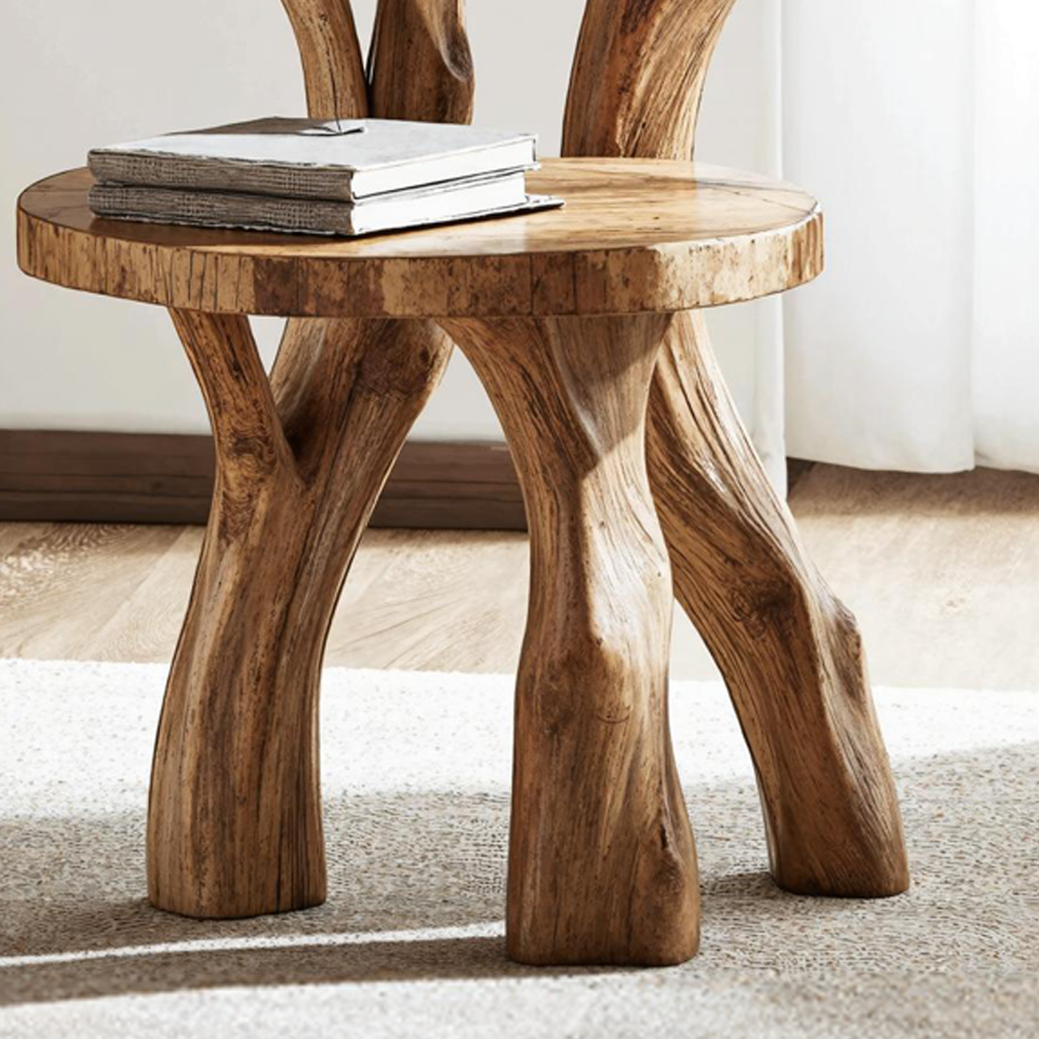 Handcrafted Live Edge End Table Natural Home SILDTTNEN023