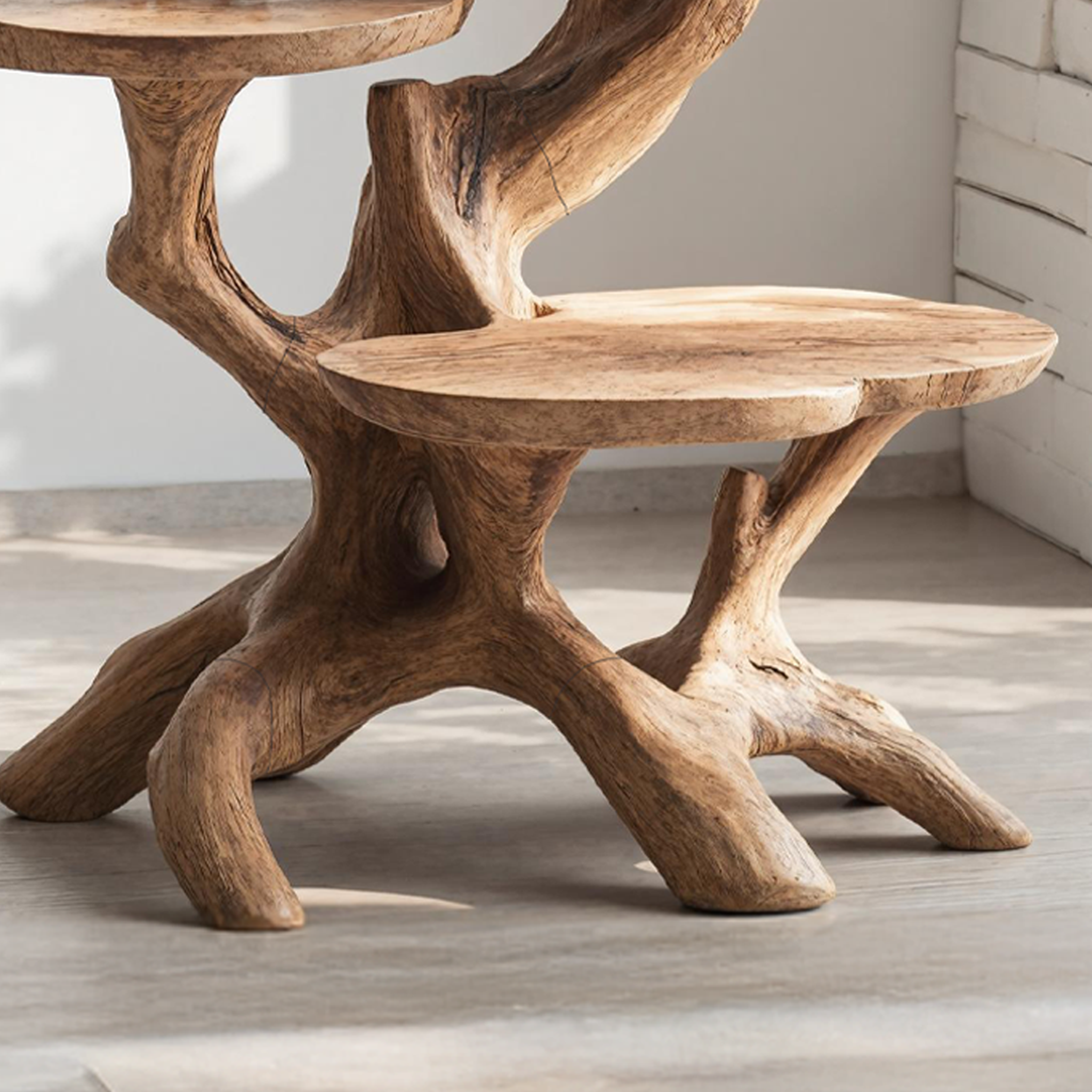 Farmhouse Solid Wood End Table For Living Room SILDTTNEN006