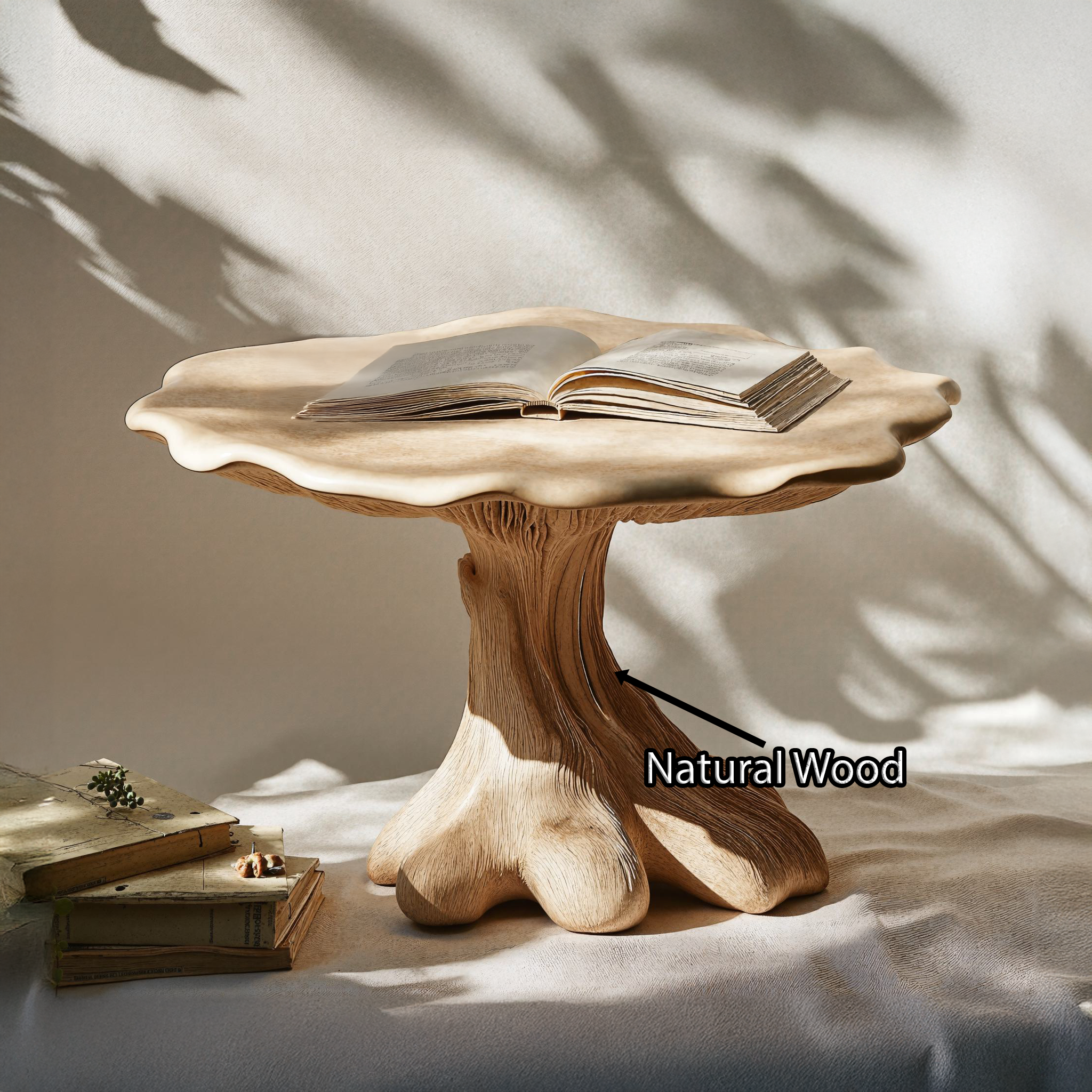 Handcrafted Wood Mushroom End Table For Sitting Room Modern Touch SILDTEN107