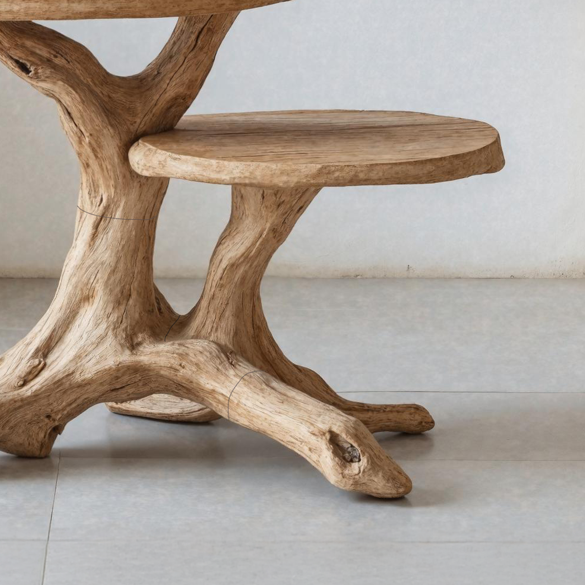 Mid Century Round End Table For Living Room SILDTTNEN001
