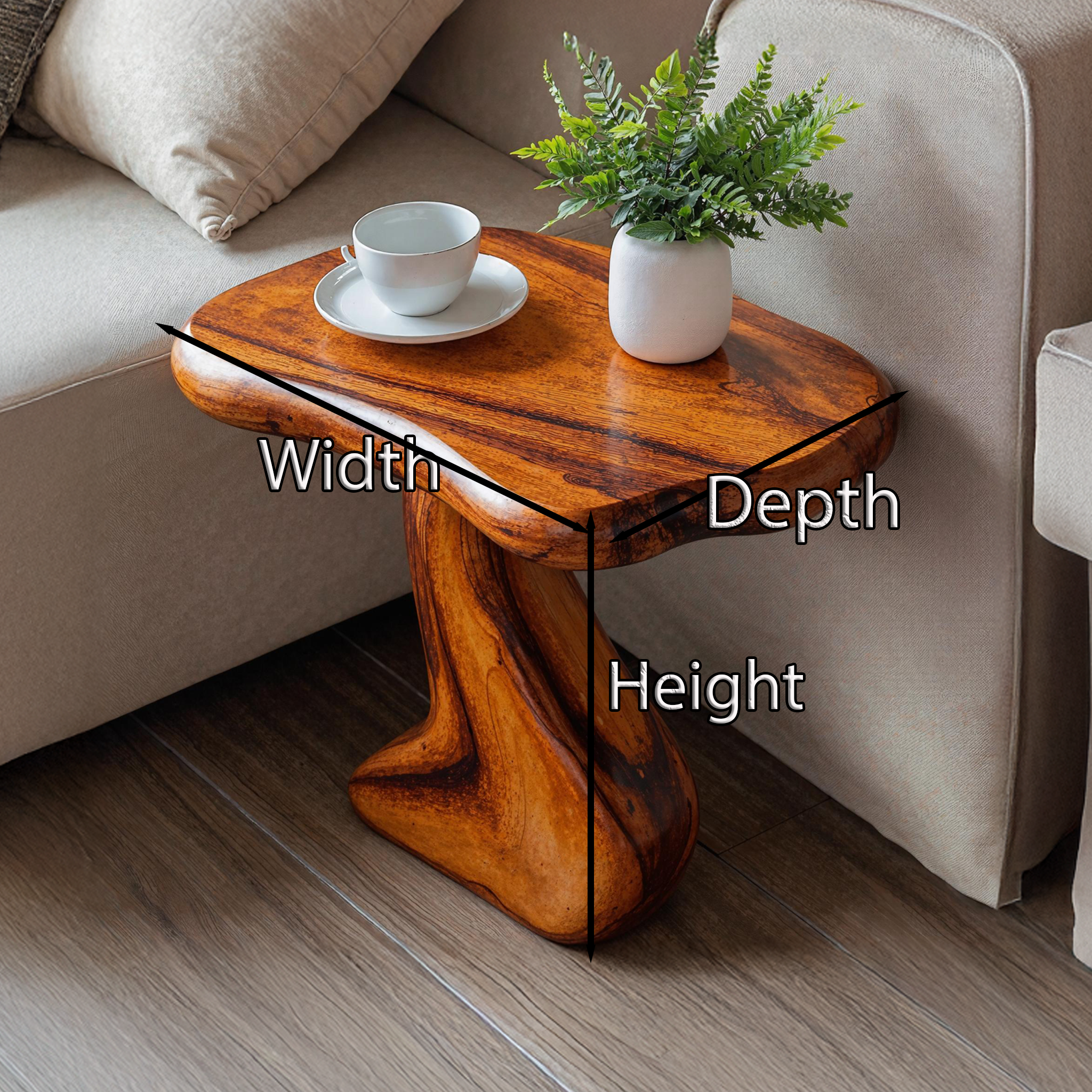 Farmhouse Wooden End Table For Cozy Furniture Decor SILDTEN121