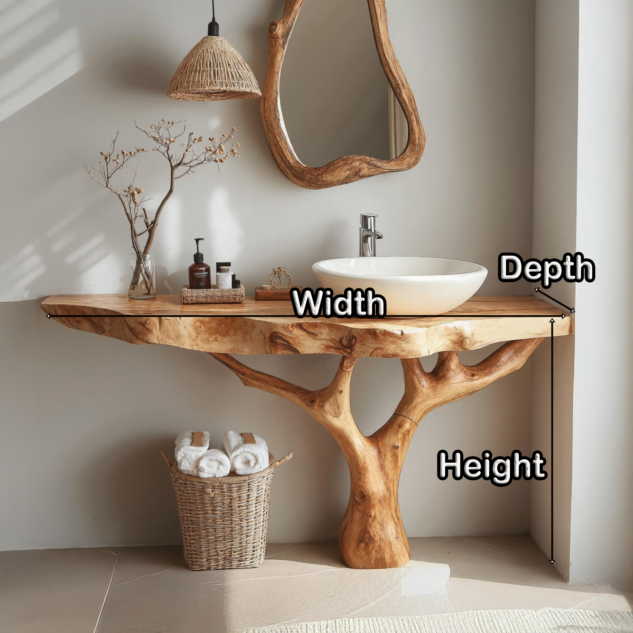 Floating Wood Bathroom Vanity Vessel Sink For Sleek Interiors SILDTBRV157