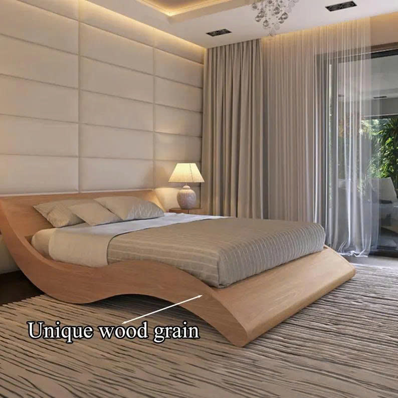 Cusom Wooden Bed Frame Handmade Home Decor Bed Room Gifts SINLWB013