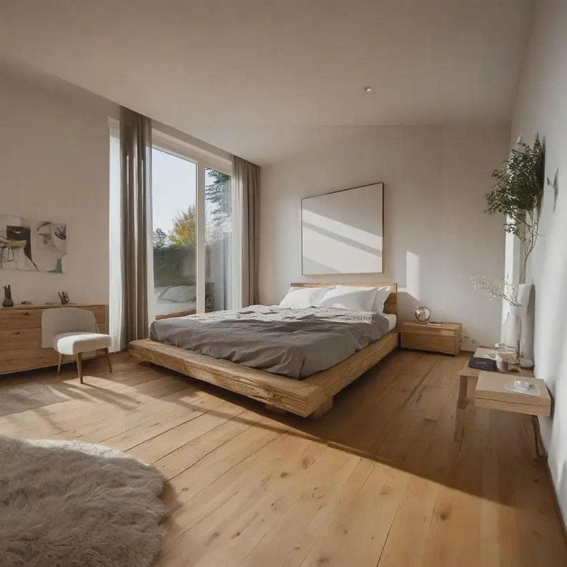 Rustic Low Profile Bed Frame Handmade Unique King Bed Frame Decor Home Gift SINLWB010