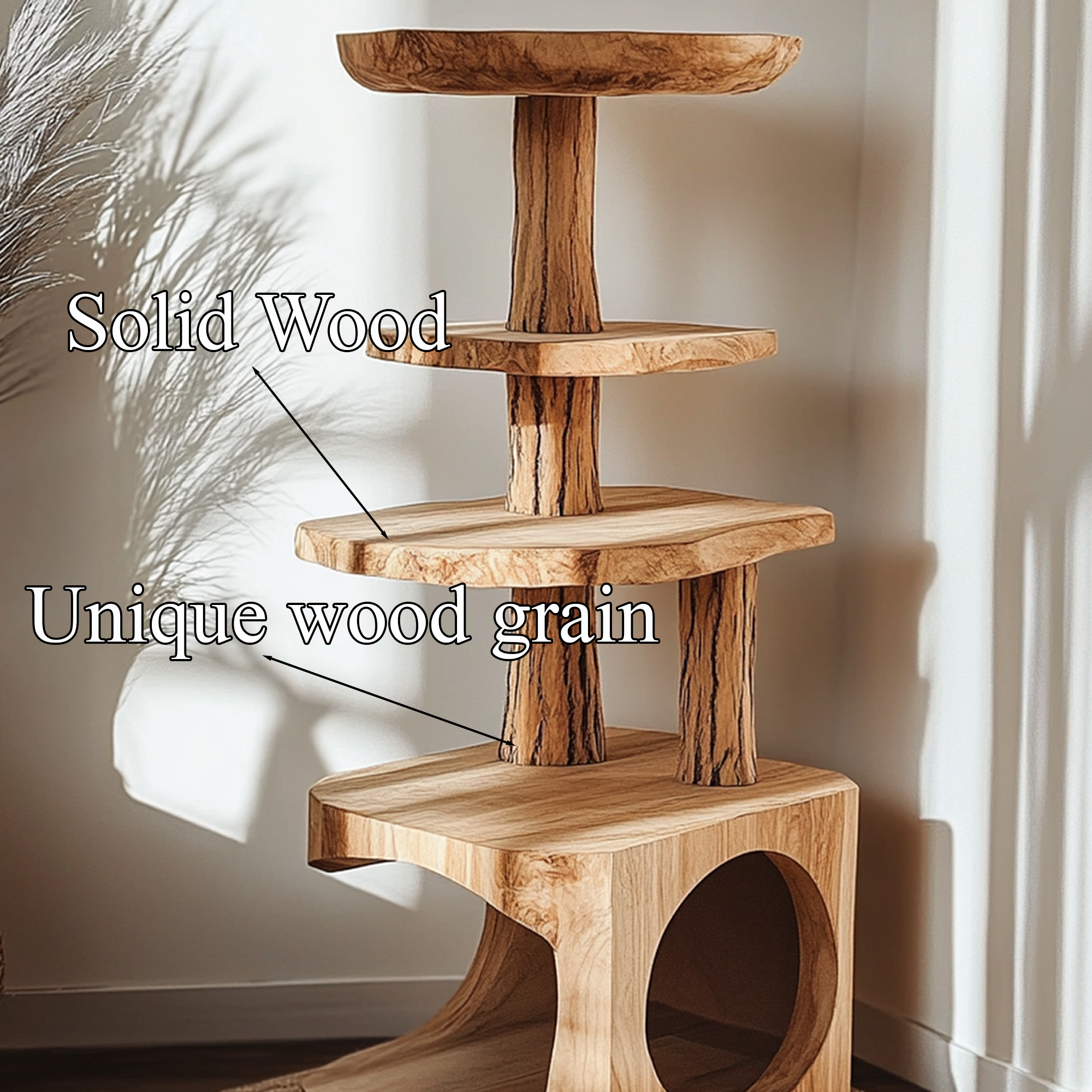 Handcrafted Cat Play Space Rustic Style Custom Size Decor Home Gift SINLTT019