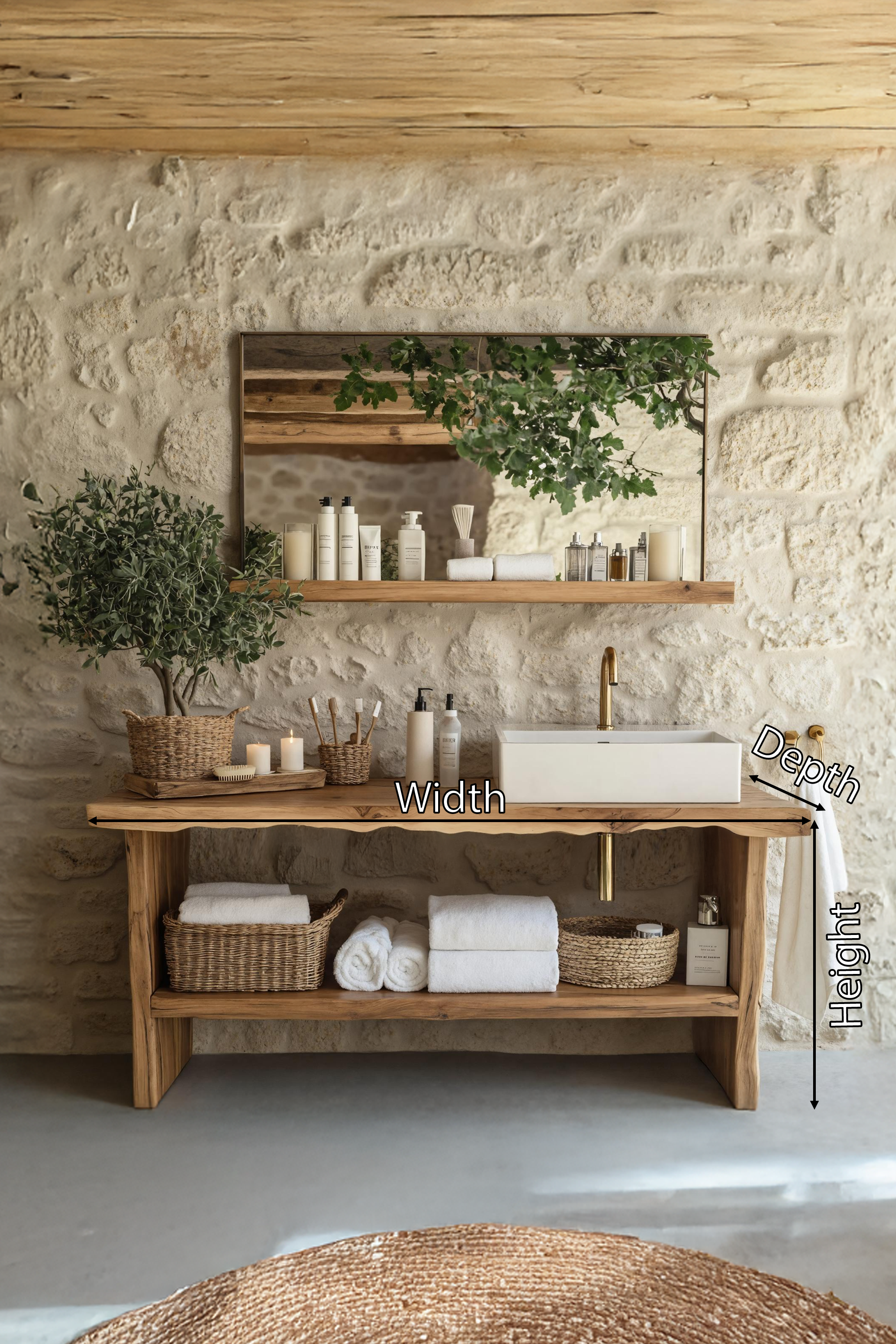 Rustic Live Edge Vanity For Natural Bathroom Vibes SILDTTRBRV035