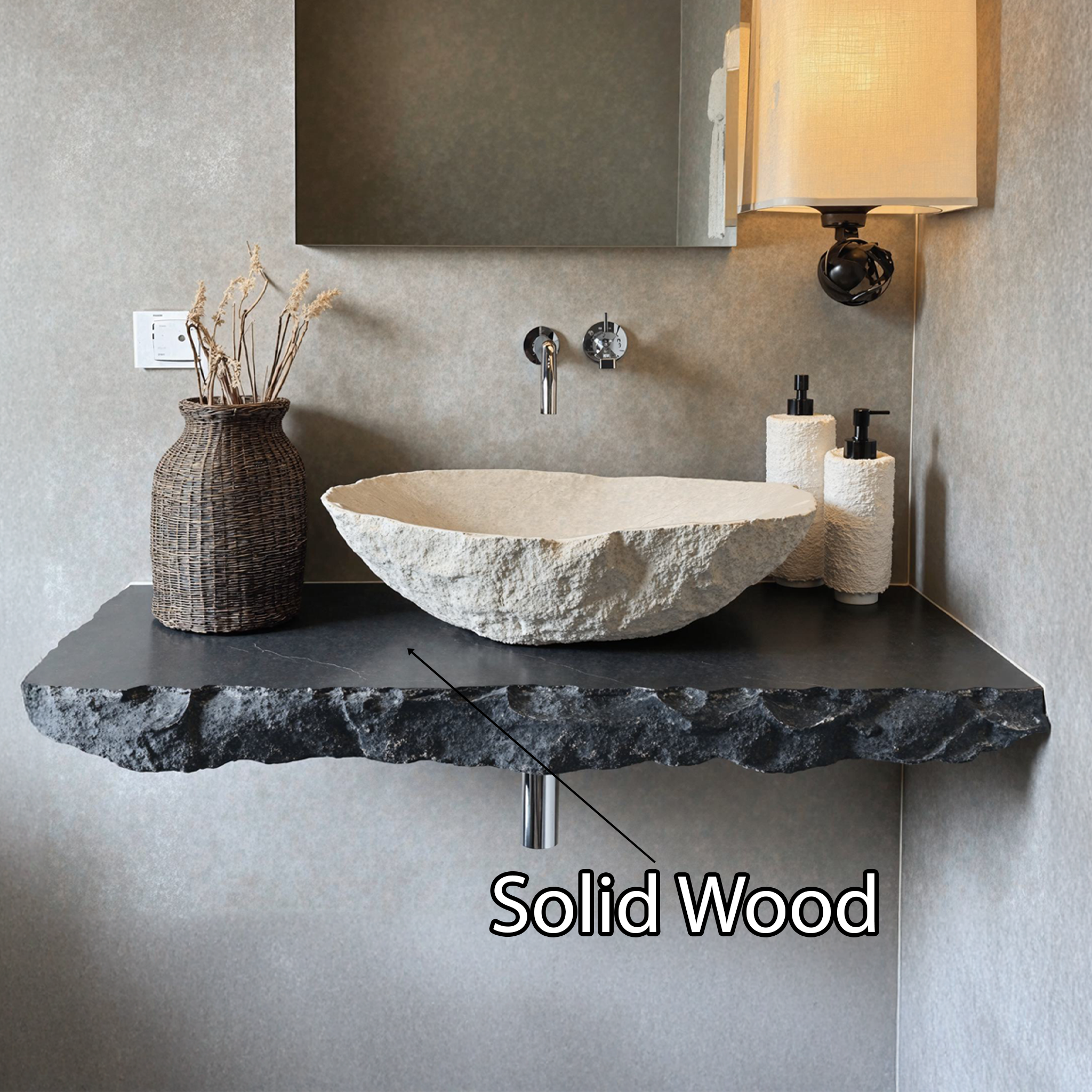 Rustic Wood Bathroom Vanity SILDTBRV034
