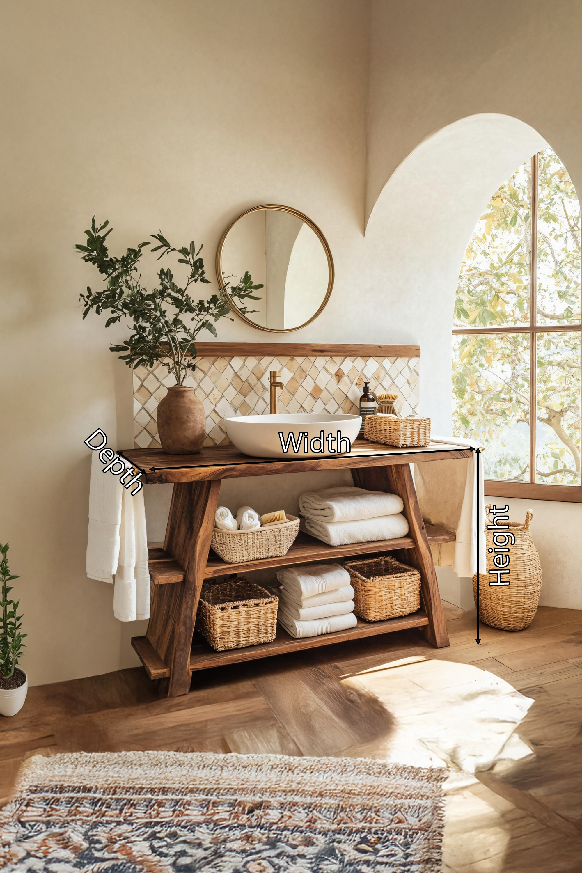 Rustic Vanity With Drawer For Compact Bathroom Spaces SILDTTRBRV047