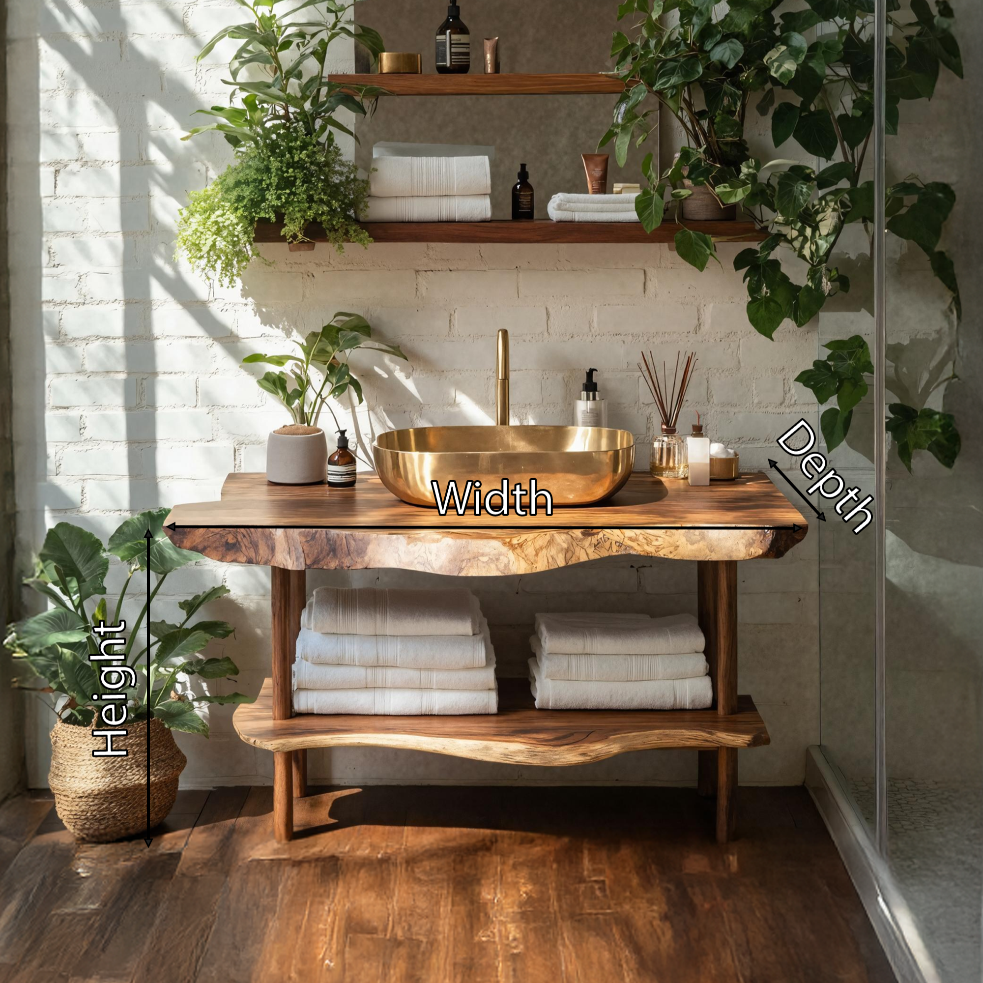 Rustic Wood Bathroom Vanity For Functional Decor SILDTTRBRV052