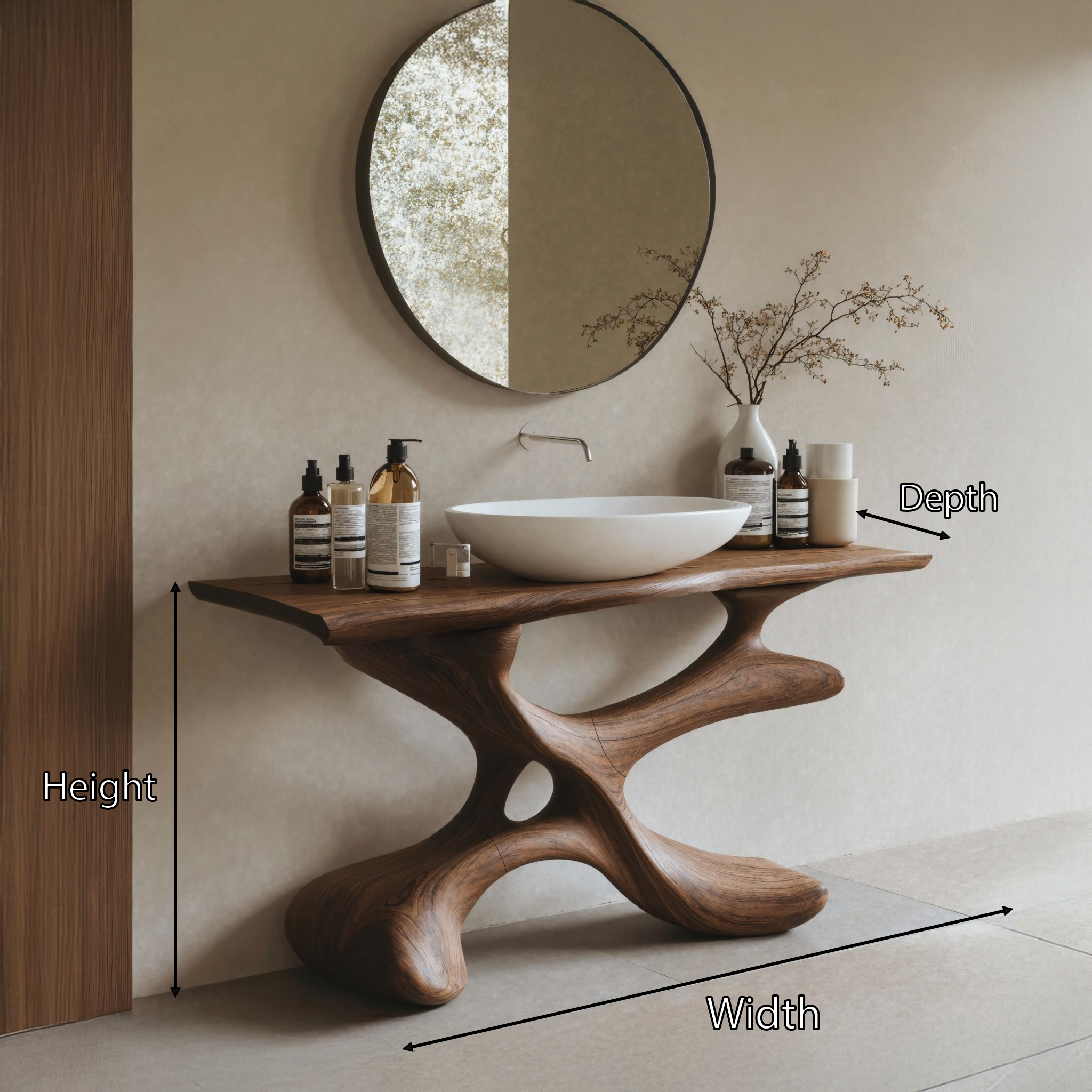 Handcrafted Bathroom Vanity For Furniture Decor Style SILDTTRBRV015