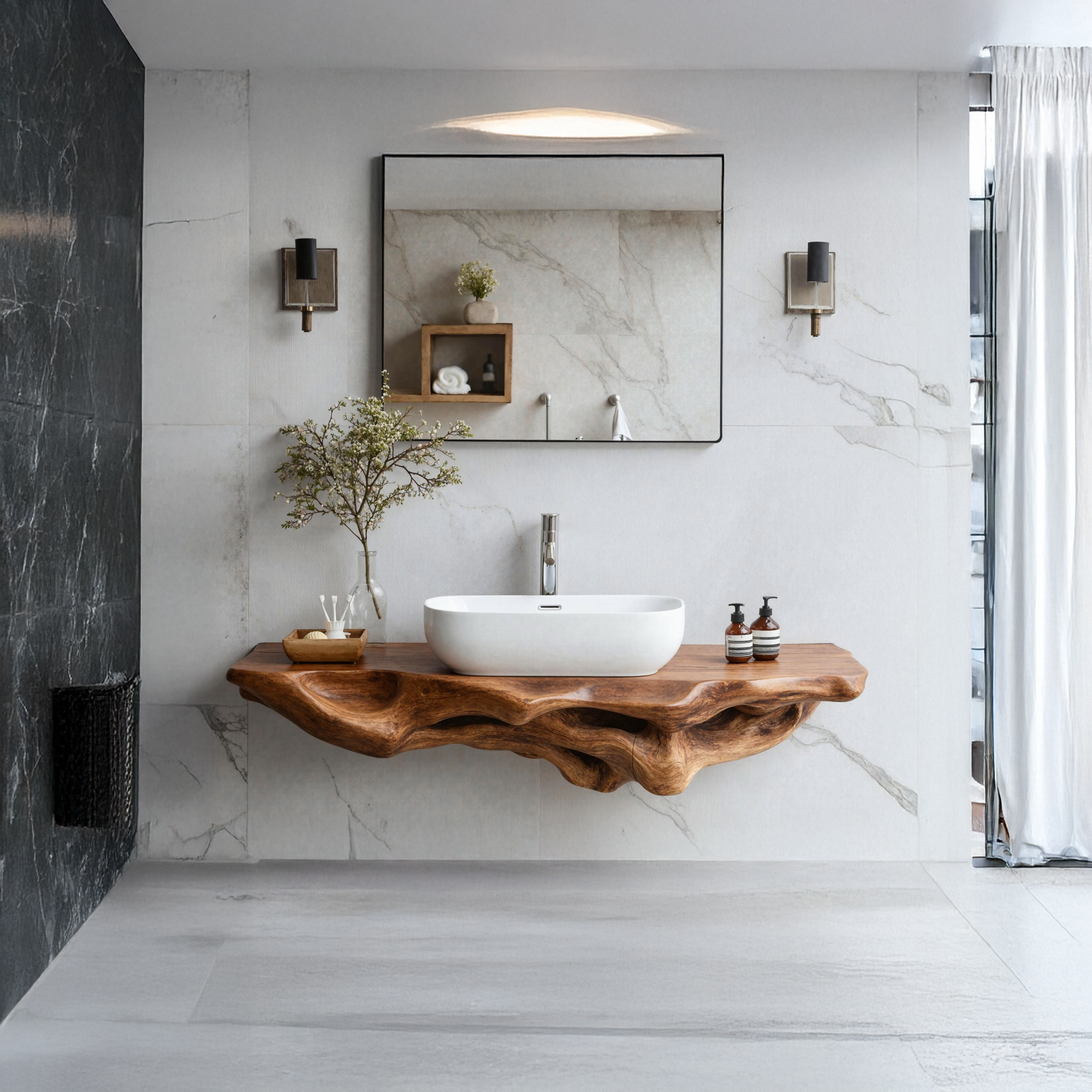 Handcrafted Bathroom Shelf Furniture Decor Solution SILDTTRBAS007