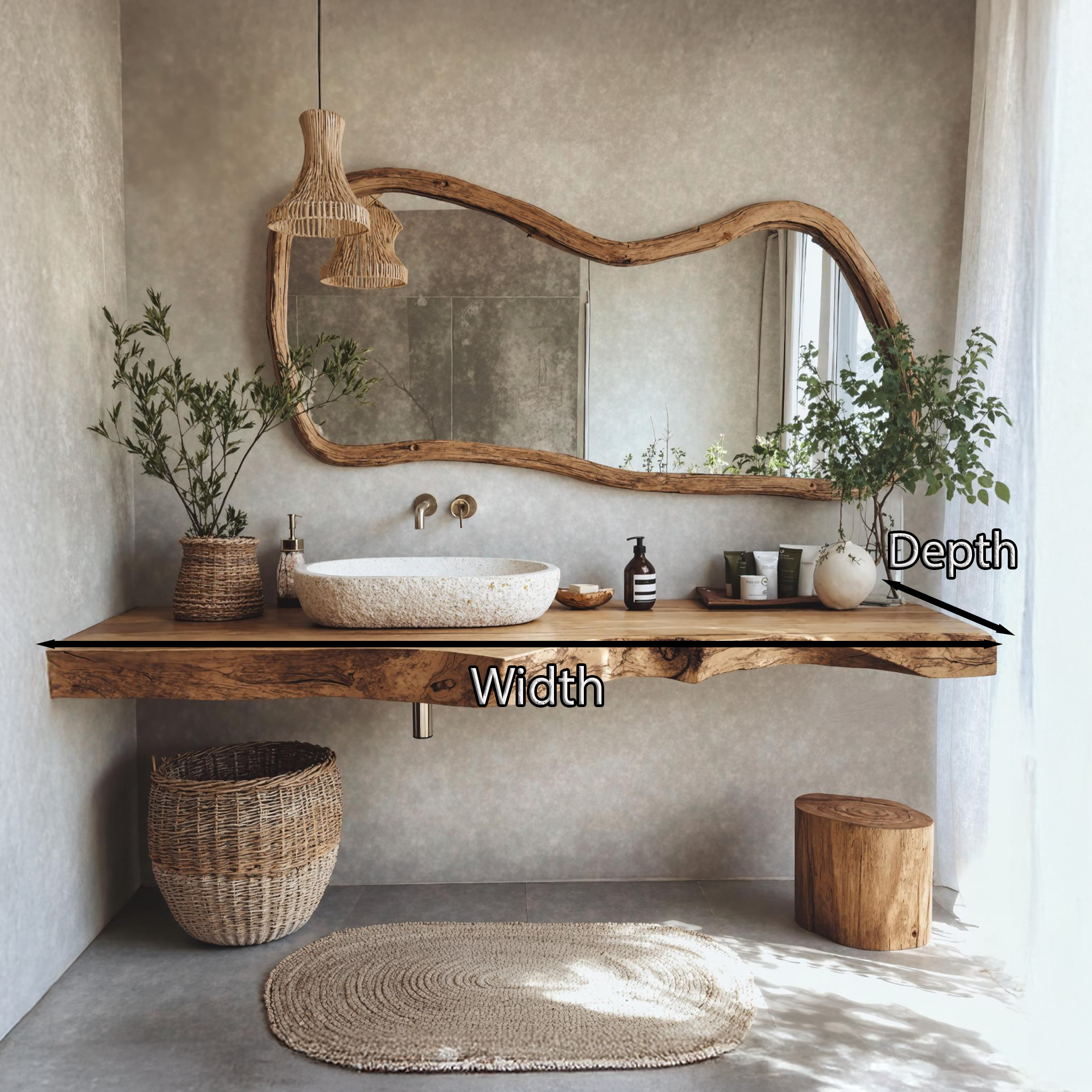 Vintage Solid Wood Vanity For Modern Bathroom Look SILDTBRV190