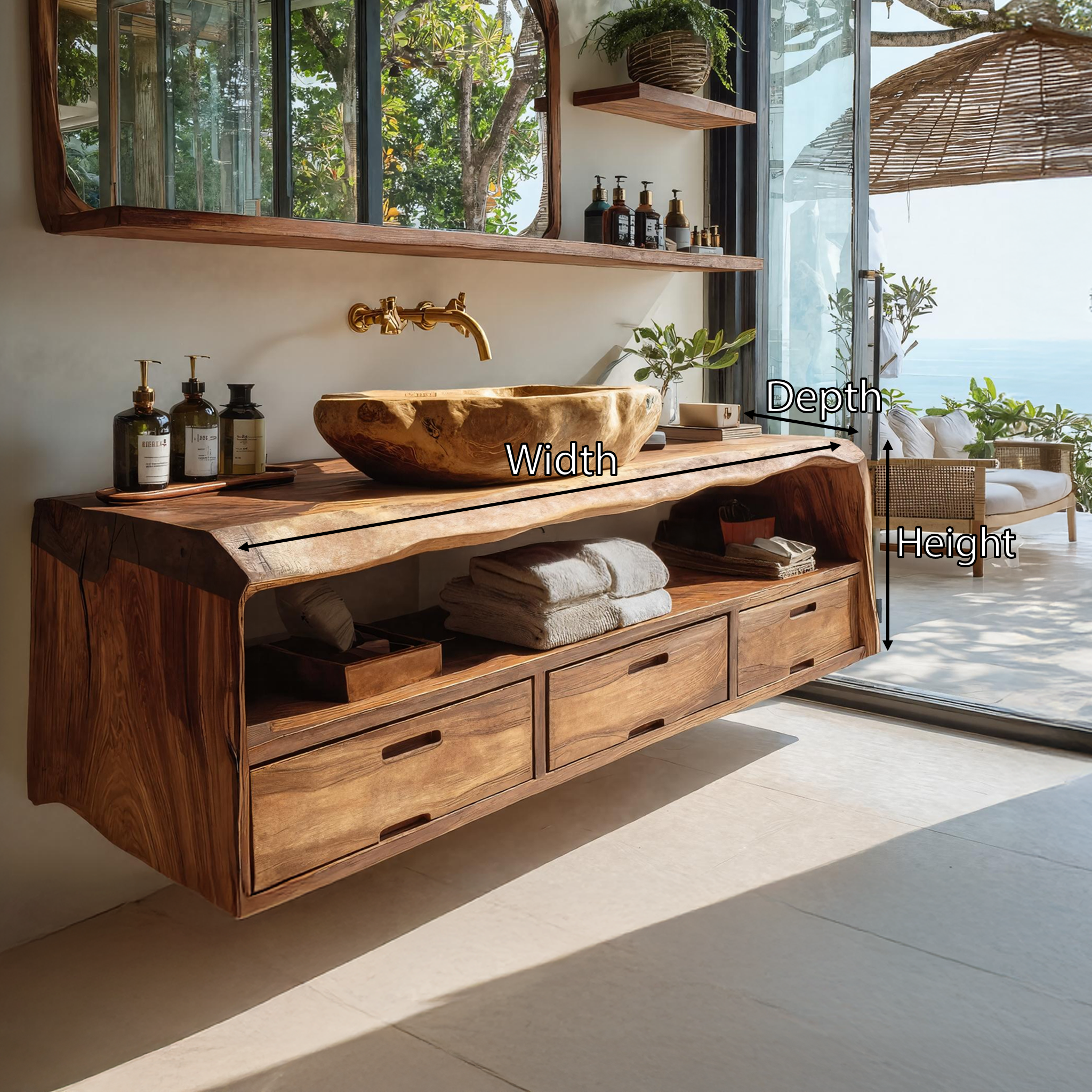 Farmhouse Floating Vanity For Bathroom Storage Ideas SILDTTRBRV023