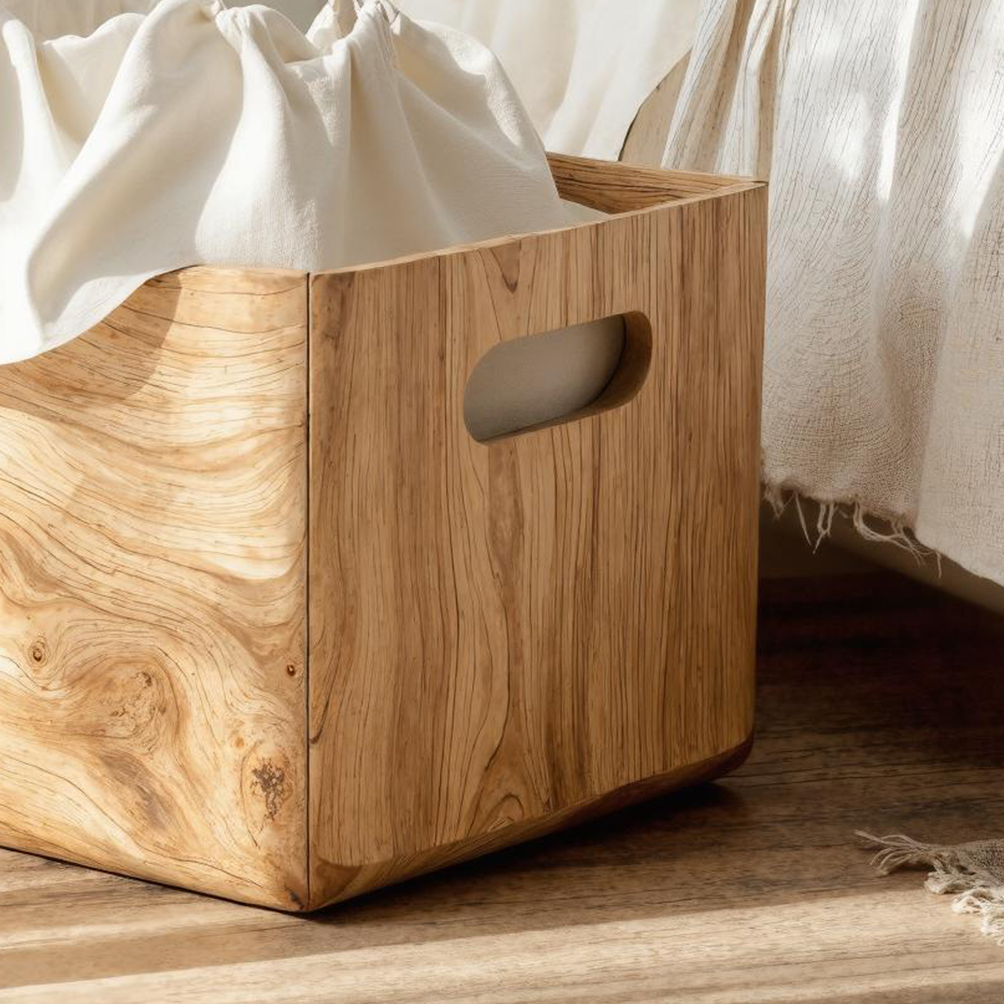 Rustic Wooden Box With Lid For Entryway Design And Storage SILDTSBN002