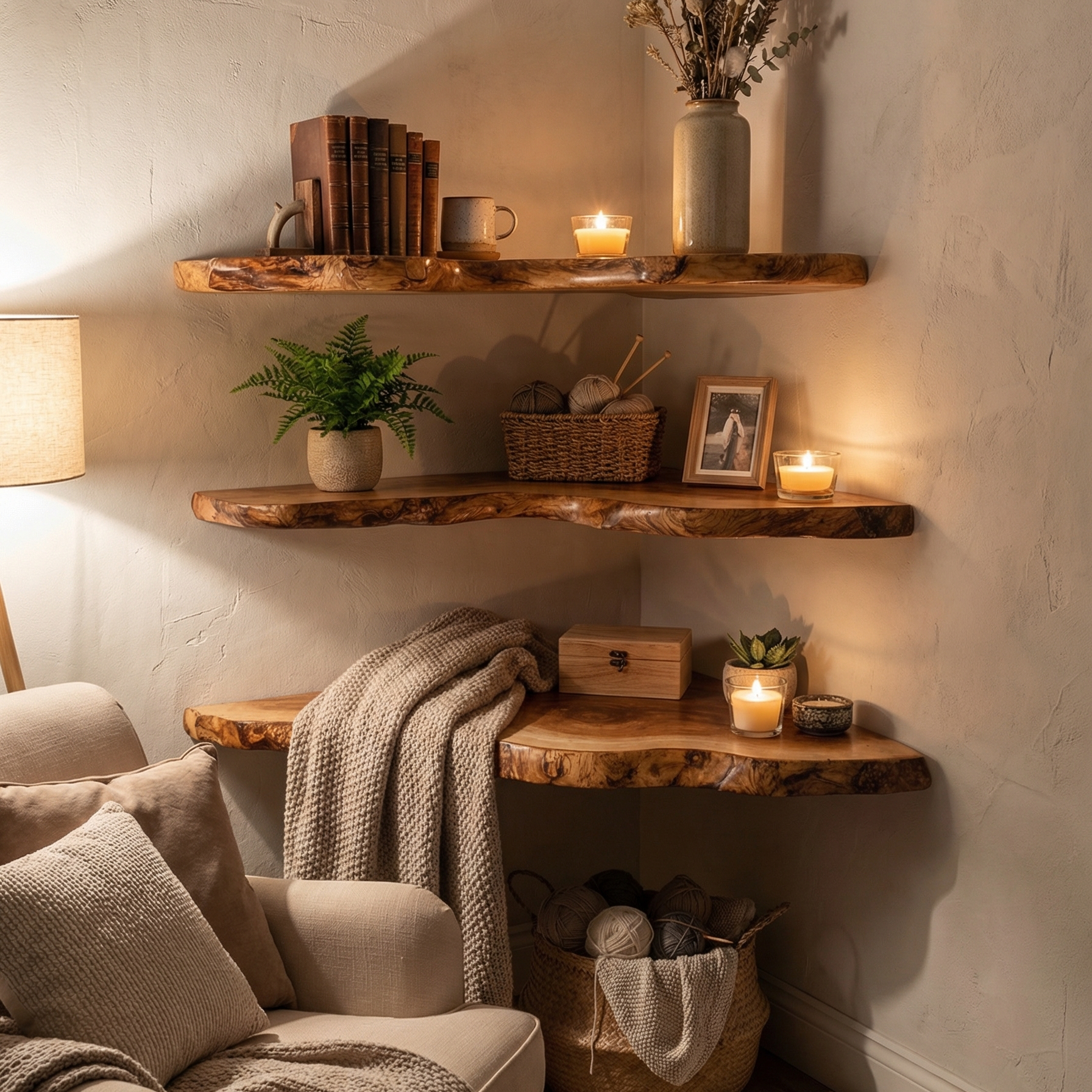 Custome Floating Shelf Corner Book SINLCN011