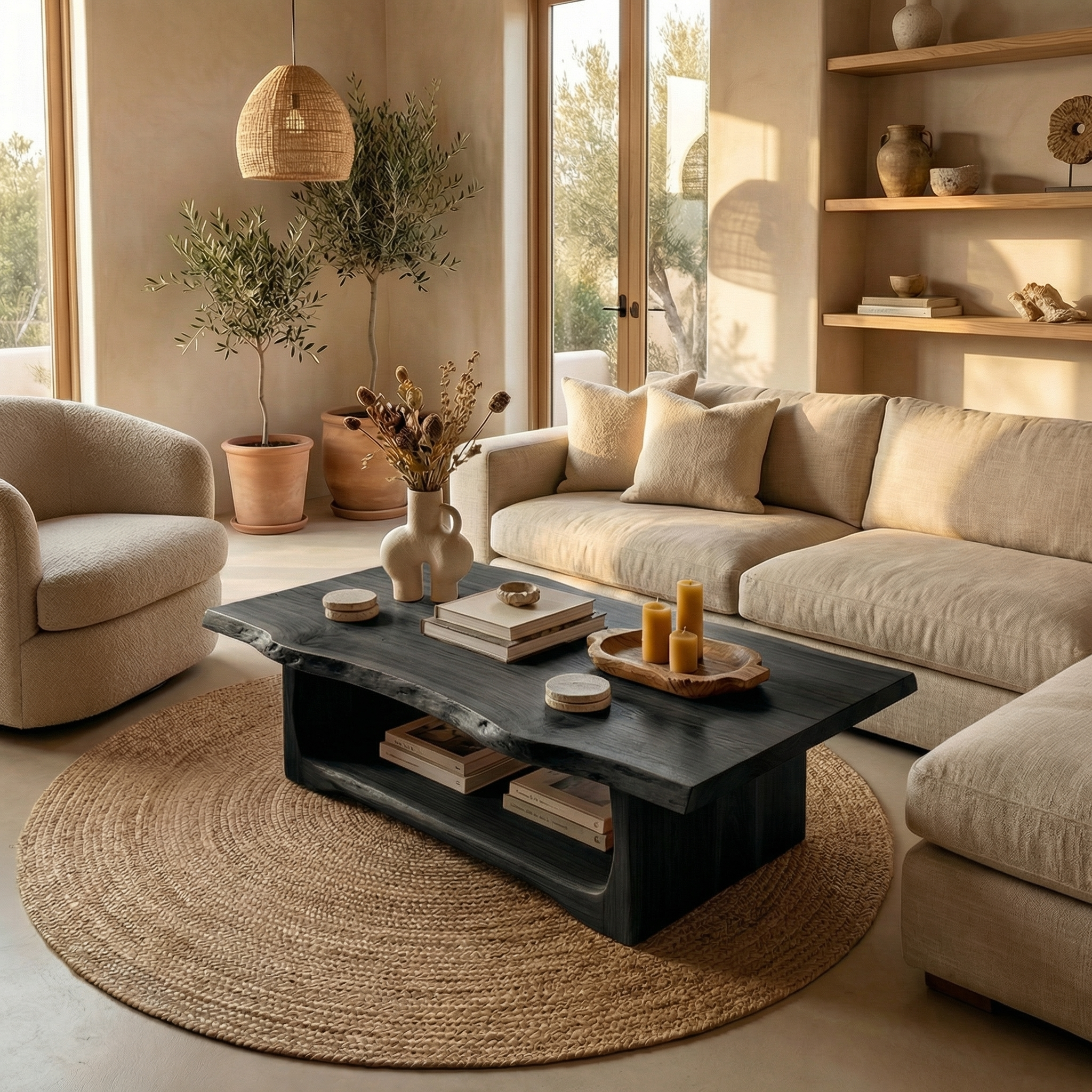 Handcrafted Rustic Live Edge Coffee Table Living Room Family Room SINLSACF185