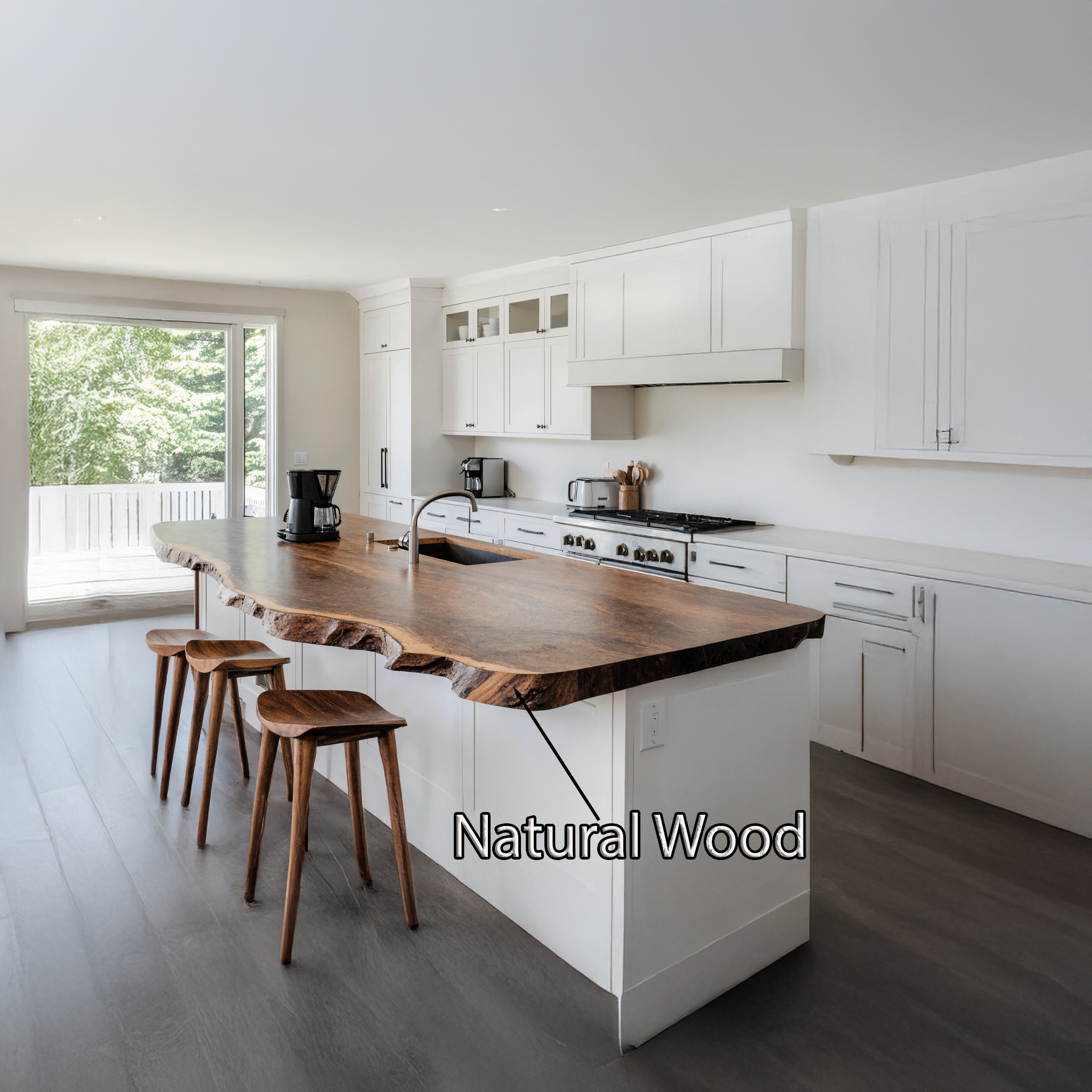 Farmhouse Live Edge Tabletop For Dining Room SILDTKCT017